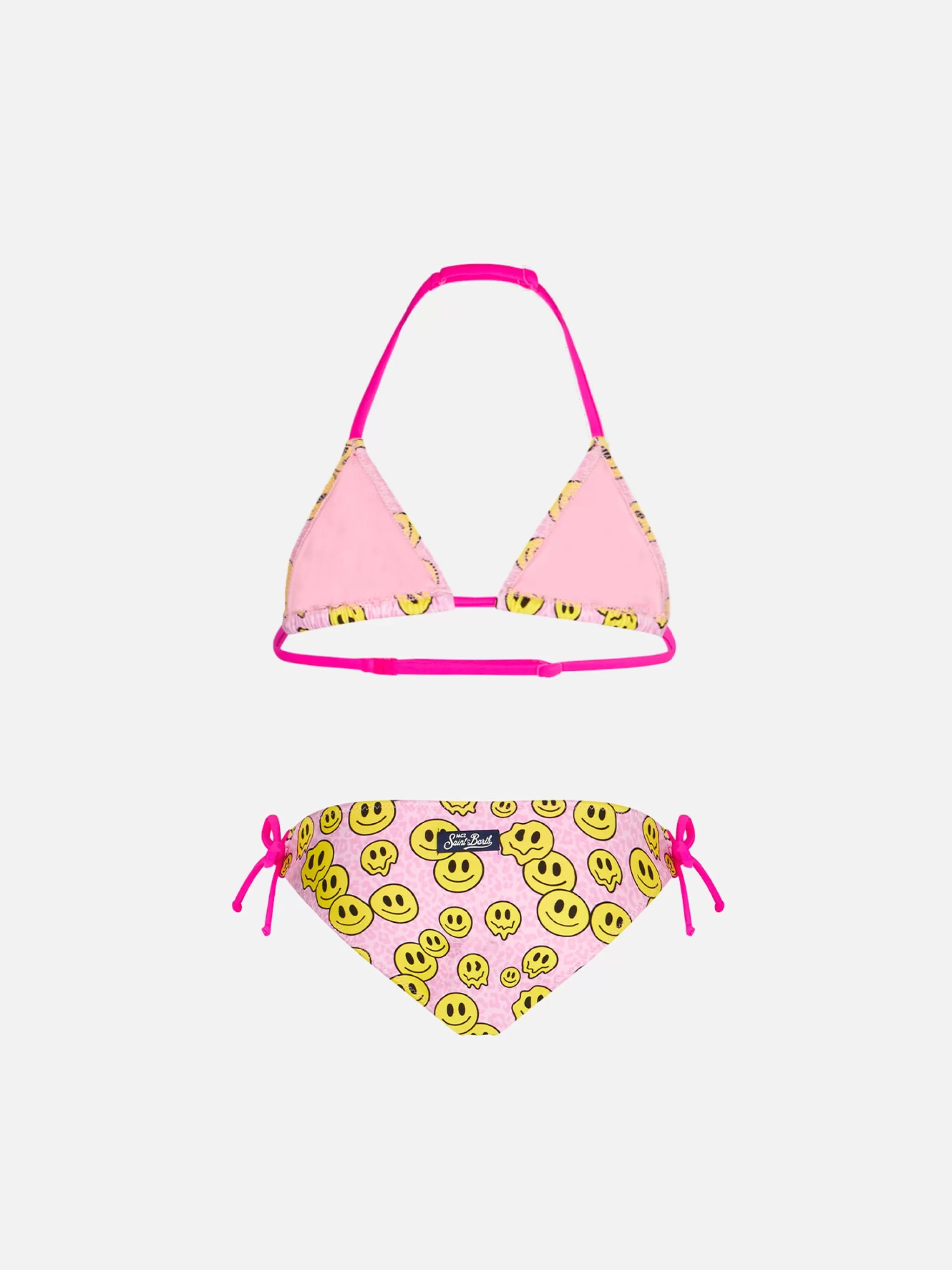 MC2 Saint Barth Girl triangle bikini with smile print Hot