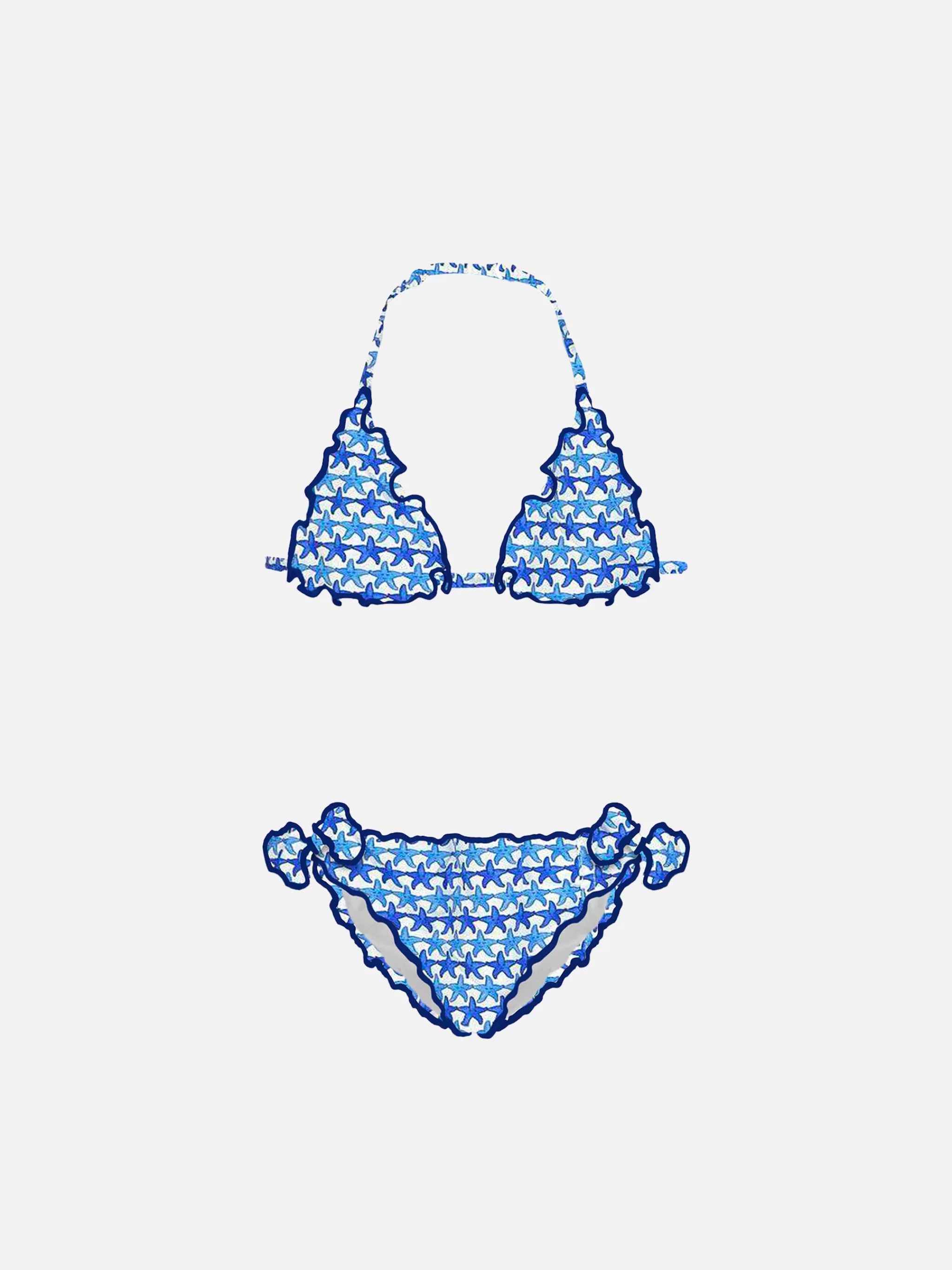 MC2 Saint Barth Girl triangle bikini with starfish print Flash Sale