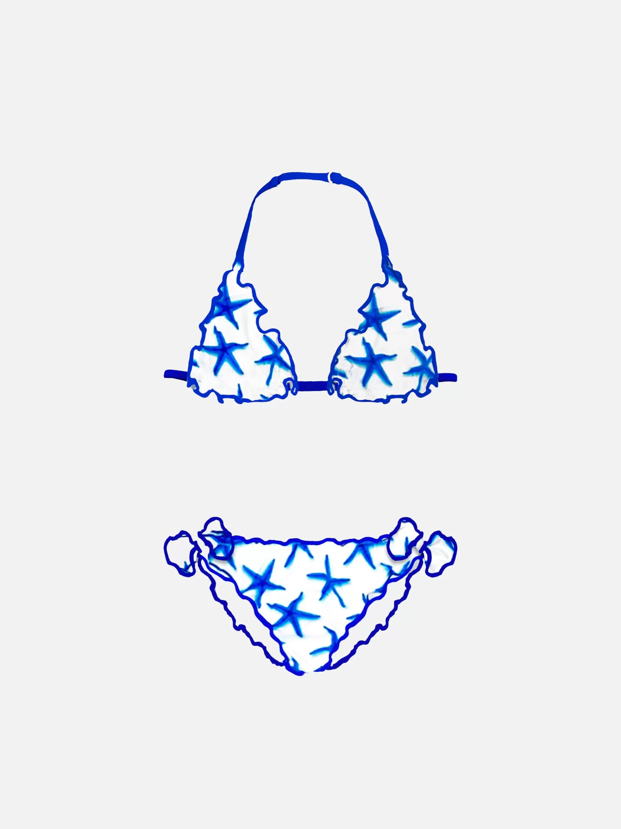 MC2 Saint Barth Girl triangle bikini with starfish print Clearance