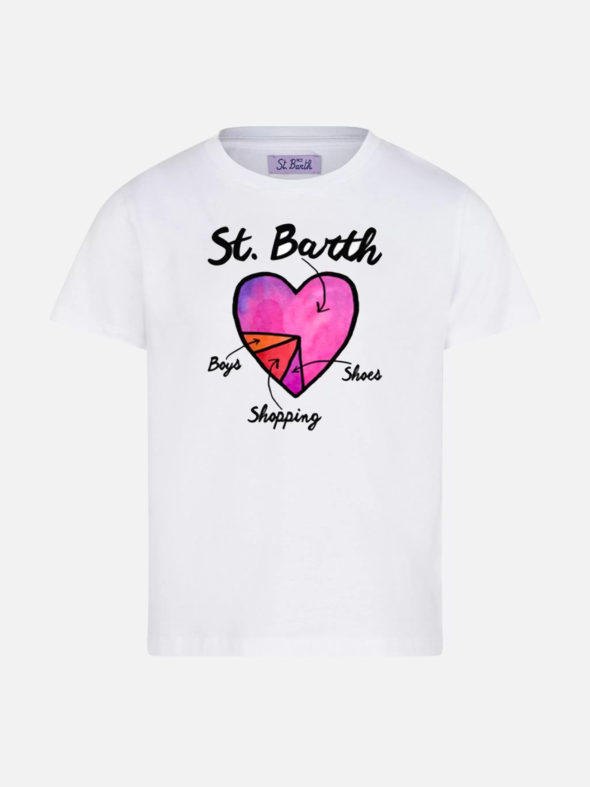 MC2 Saint Barth Girl t-shirt with Heart St. Barth print Cheap