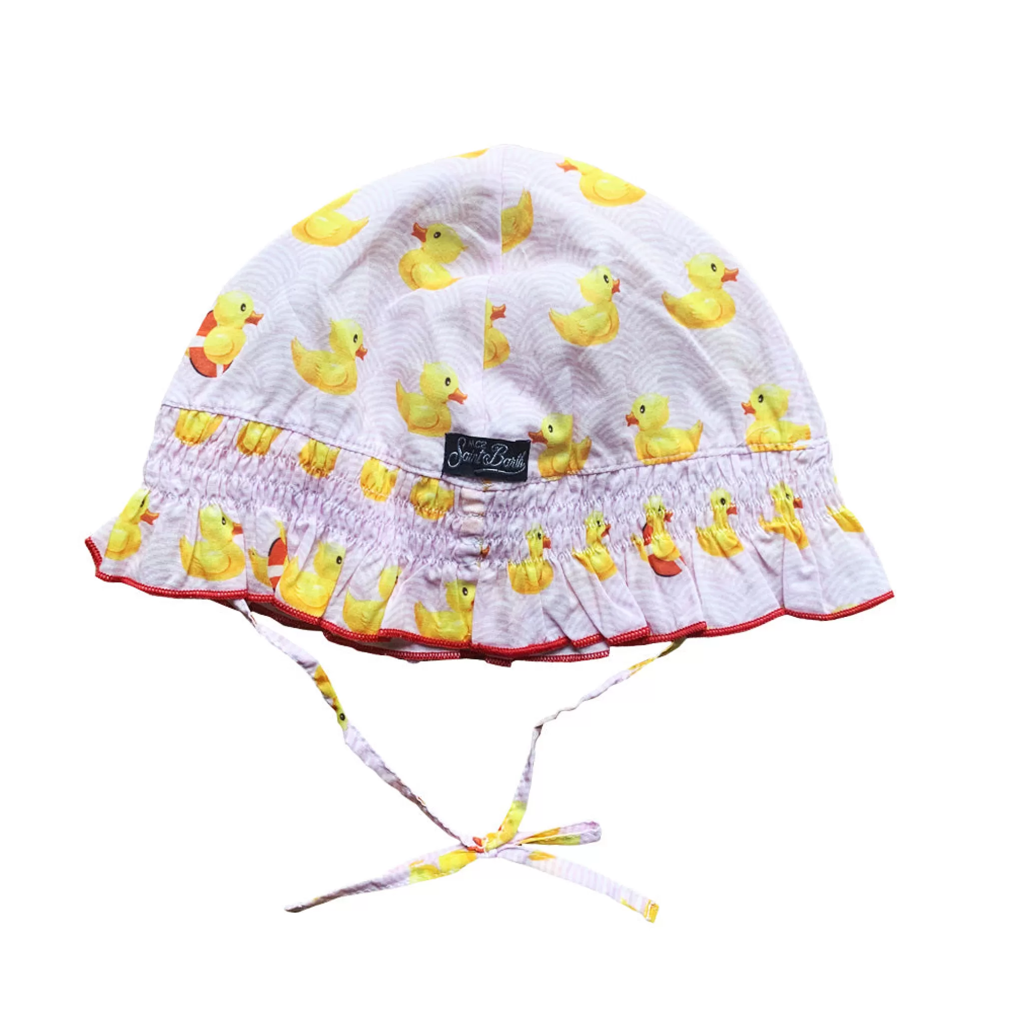 MC2 Saint Barth Girls Enfant Bonnet pink ducky print Hot