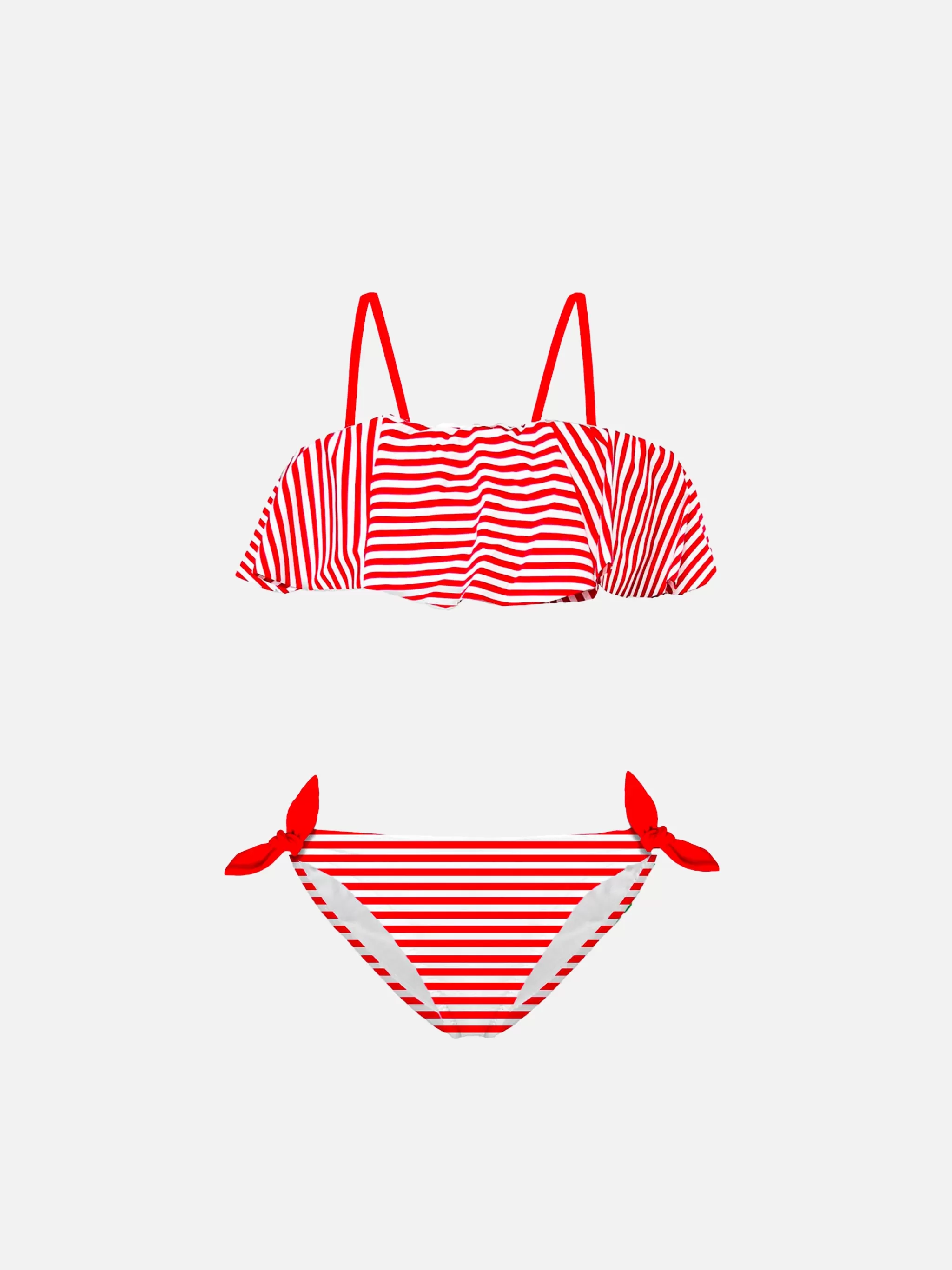 MC2 Saint Barth Girls Red Stripes Bikini Fashion