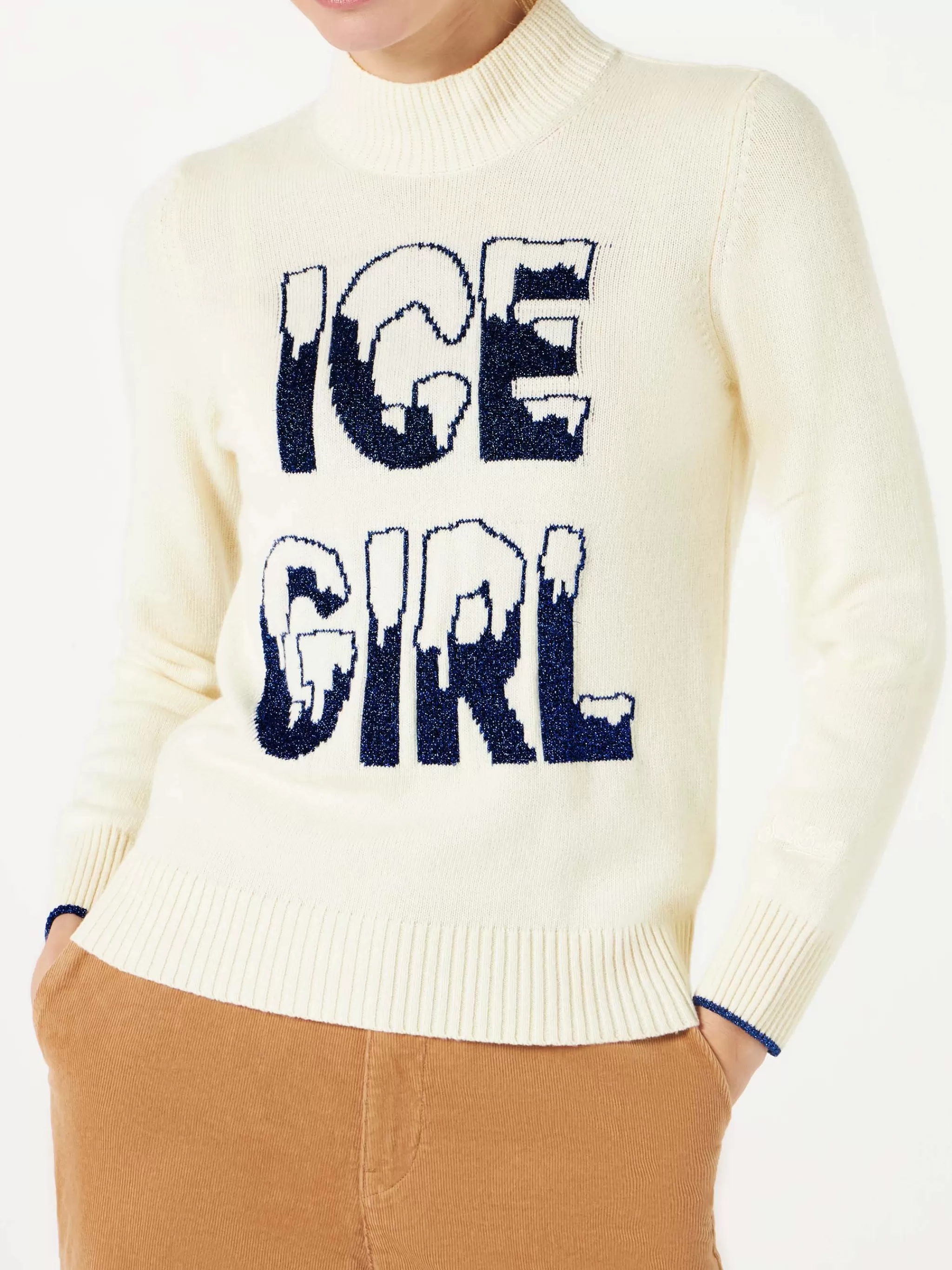 MC2 Saint Barth Half turtleneck sweater Ice Girl lurex graphic Hot