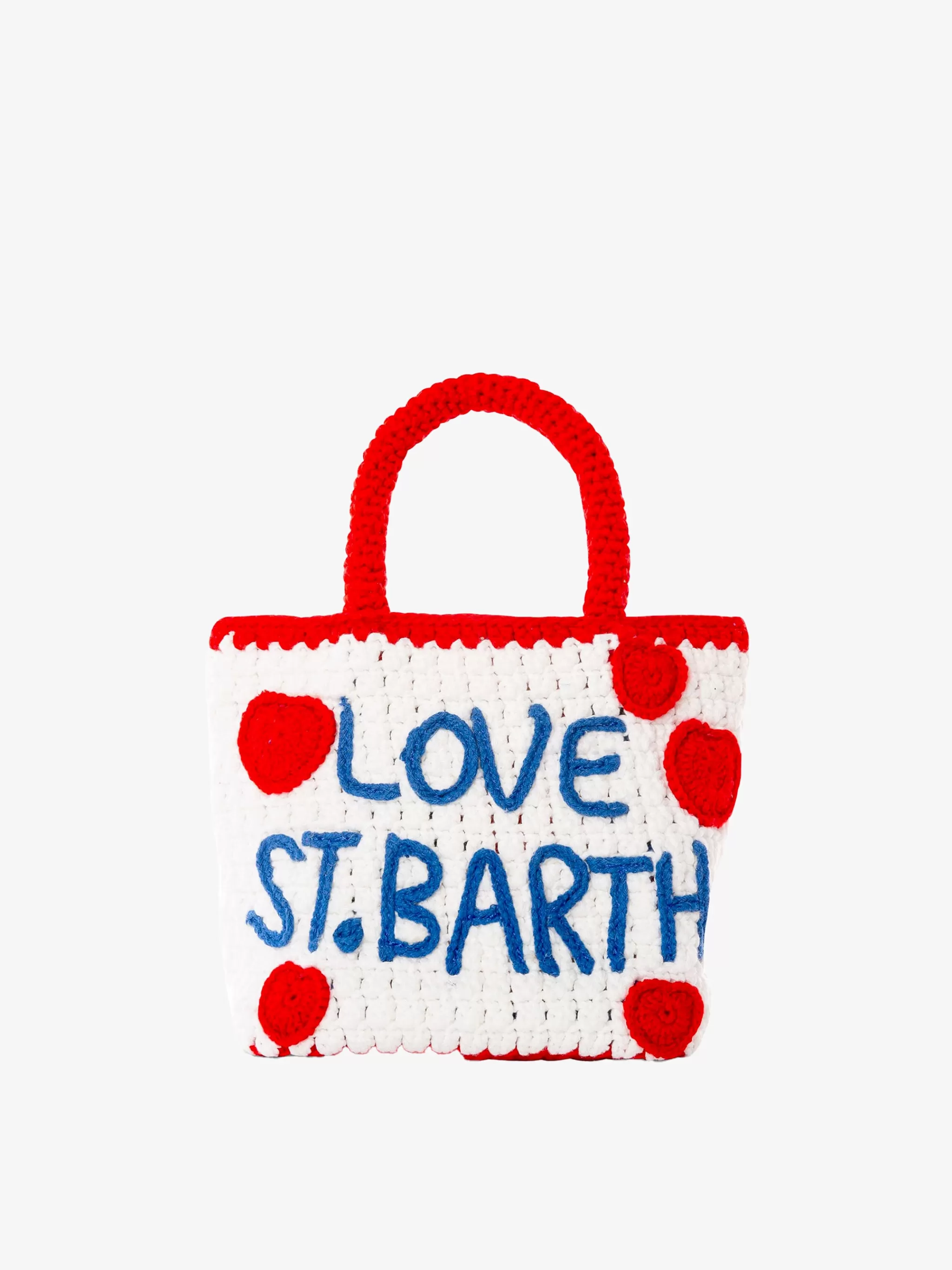 MC2 Saint Barth Heart embroidery crochet bag Best Sale