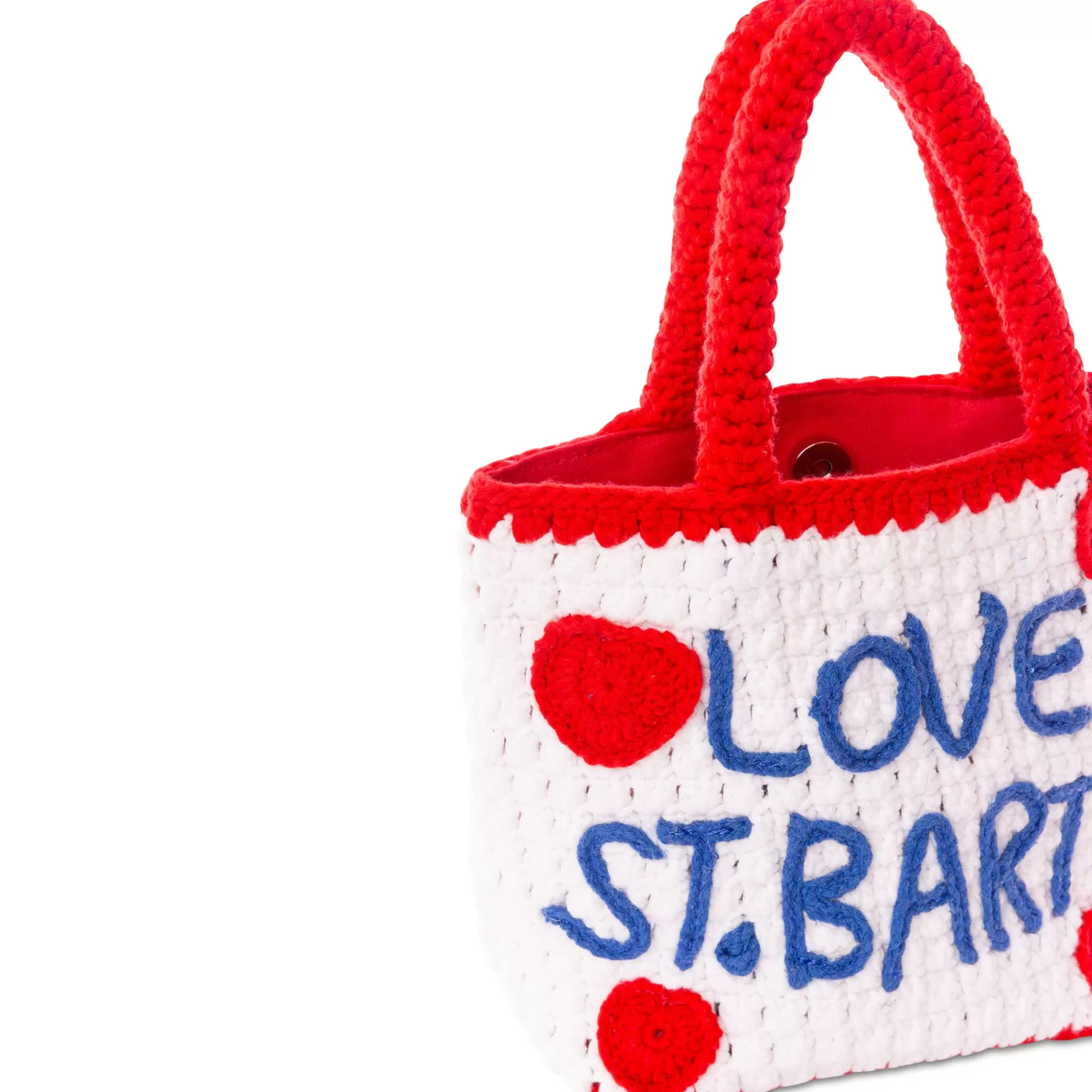 MC2 Saint Barth Heart embroidery crochet bag Best Sale