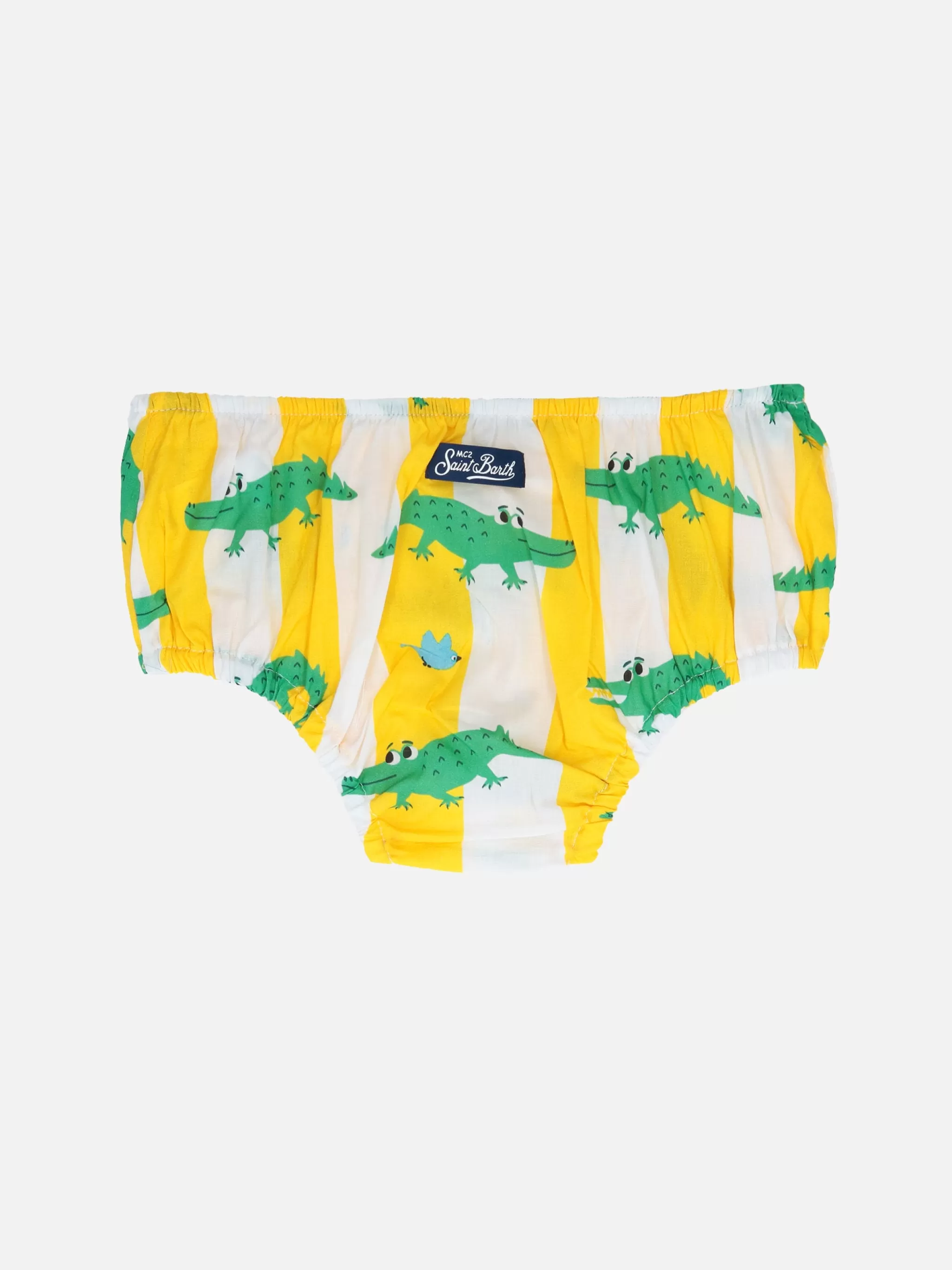 MC2 Saint Barth Infant bloomers Pimmy with crocodiles print Shop