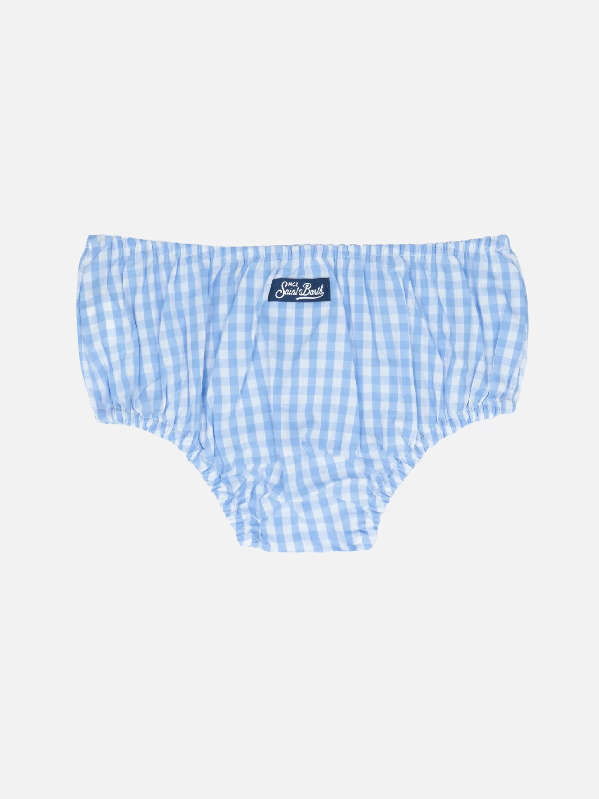 MC2 Saint Barth Infant bloomers Pimmy with gingham print Flash Sale