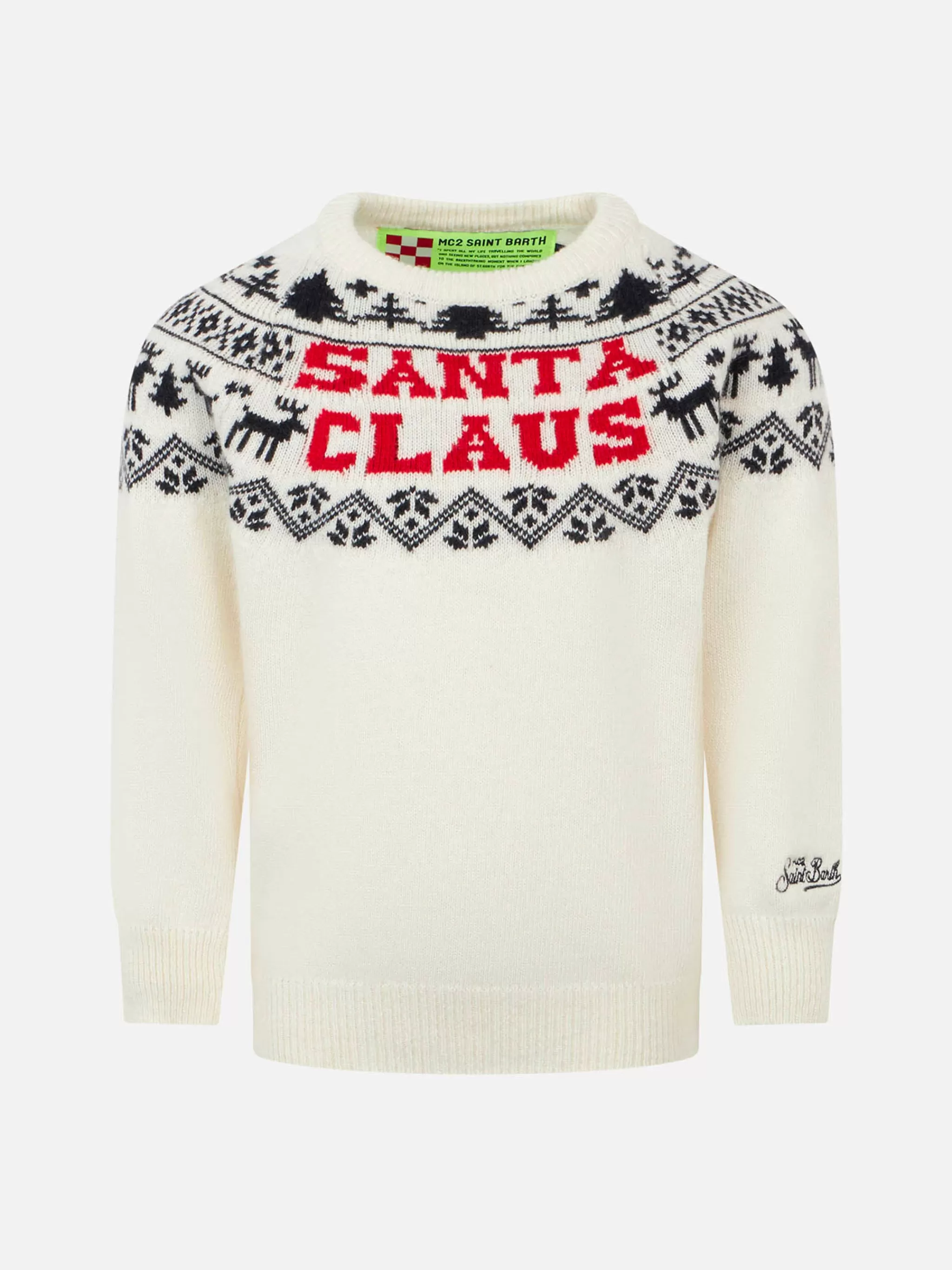 MC2 Saint Barth Kid crewneck sweater with Santa Claus norwegian print Shop