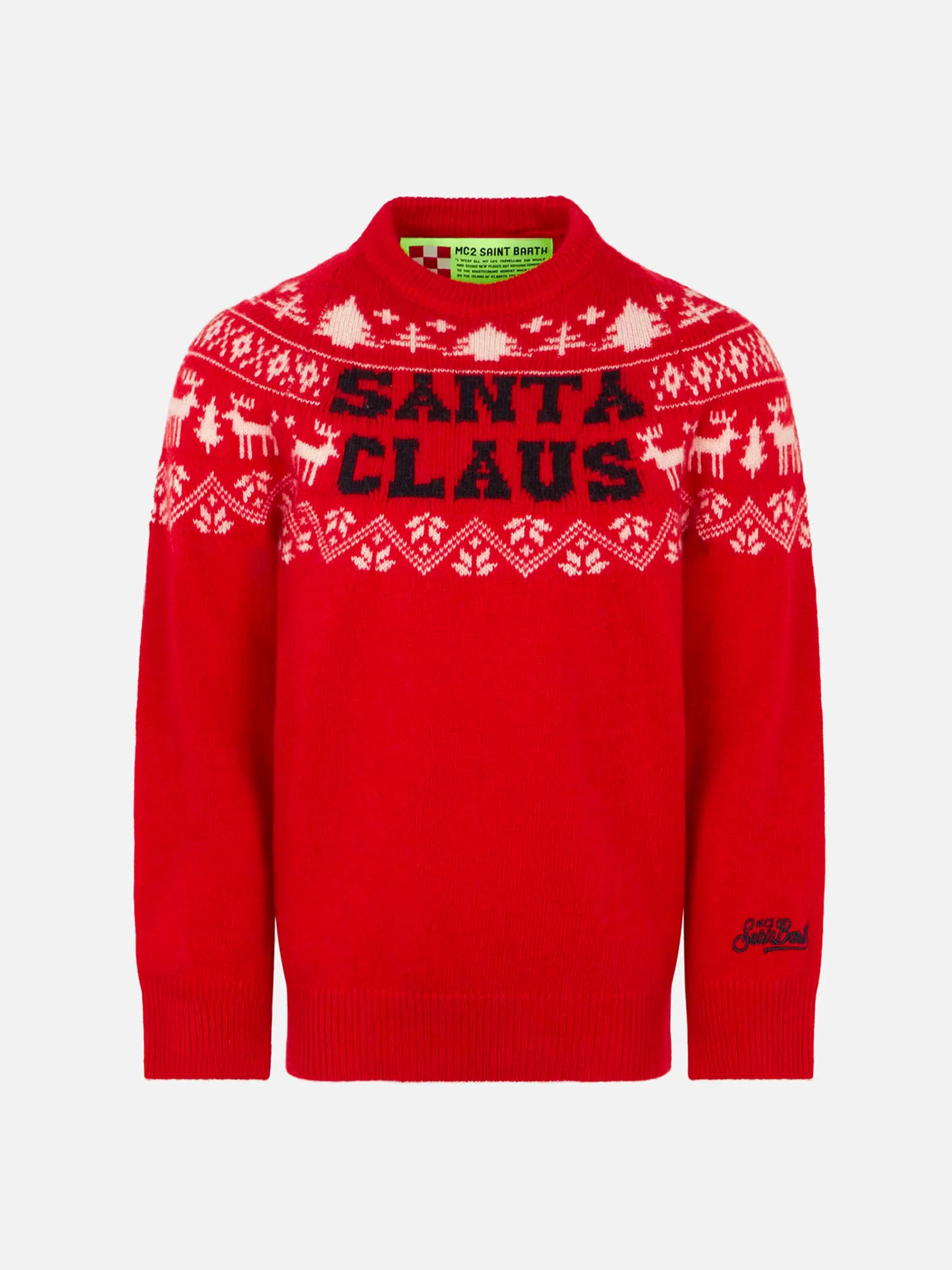 MC2 Saint Barth Kid crewneck sweater with Santa Claus norwegian print Best