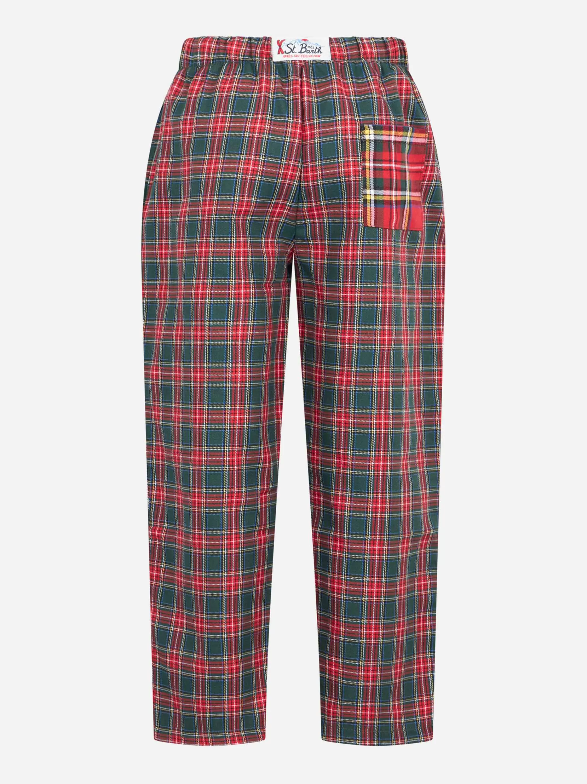 MC2 Saint Barth Kid pajama pants with tartan print Flash Sale