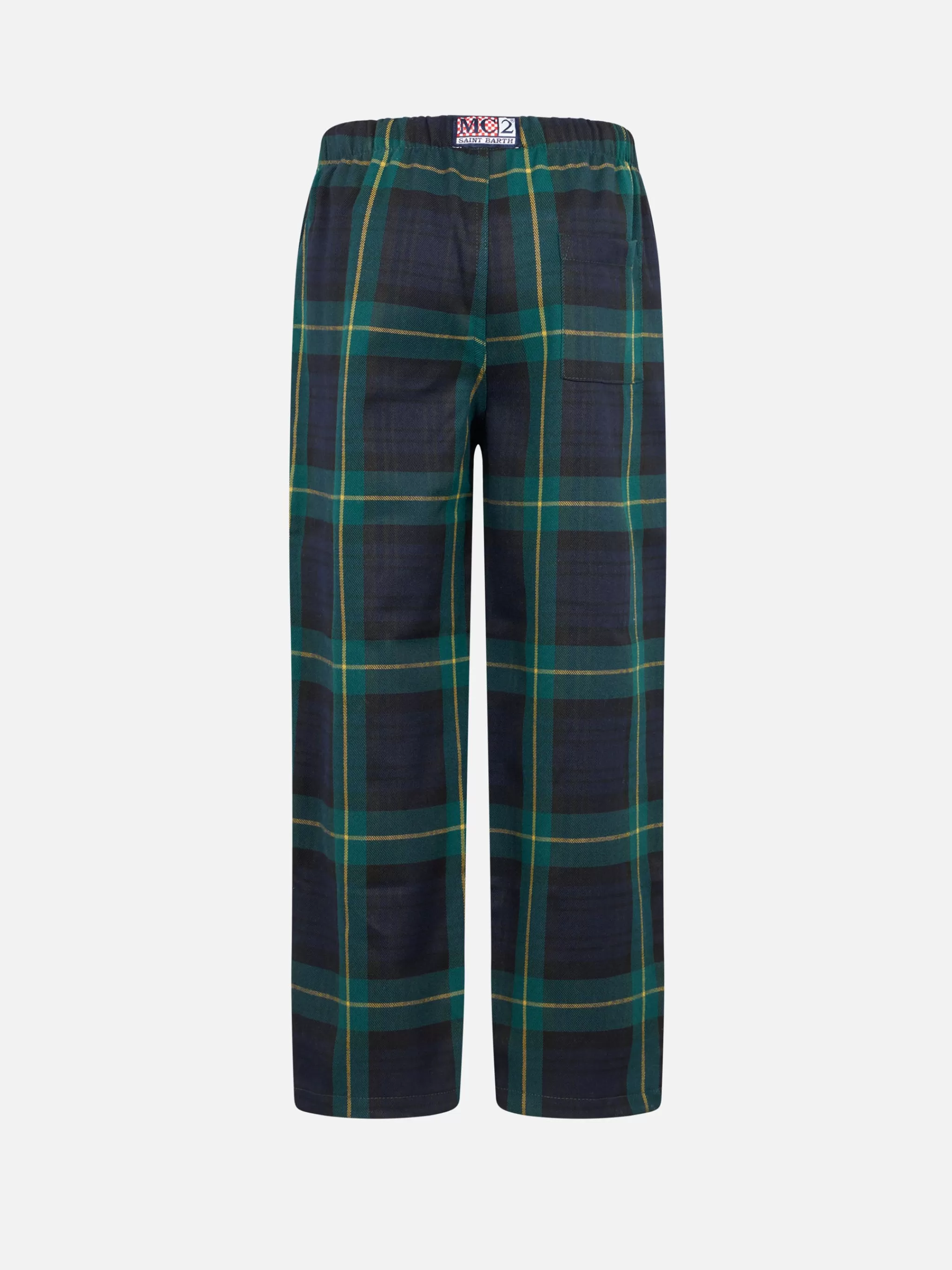 MC2 Saint Barth Kid pajama pants with tartan print Outlet