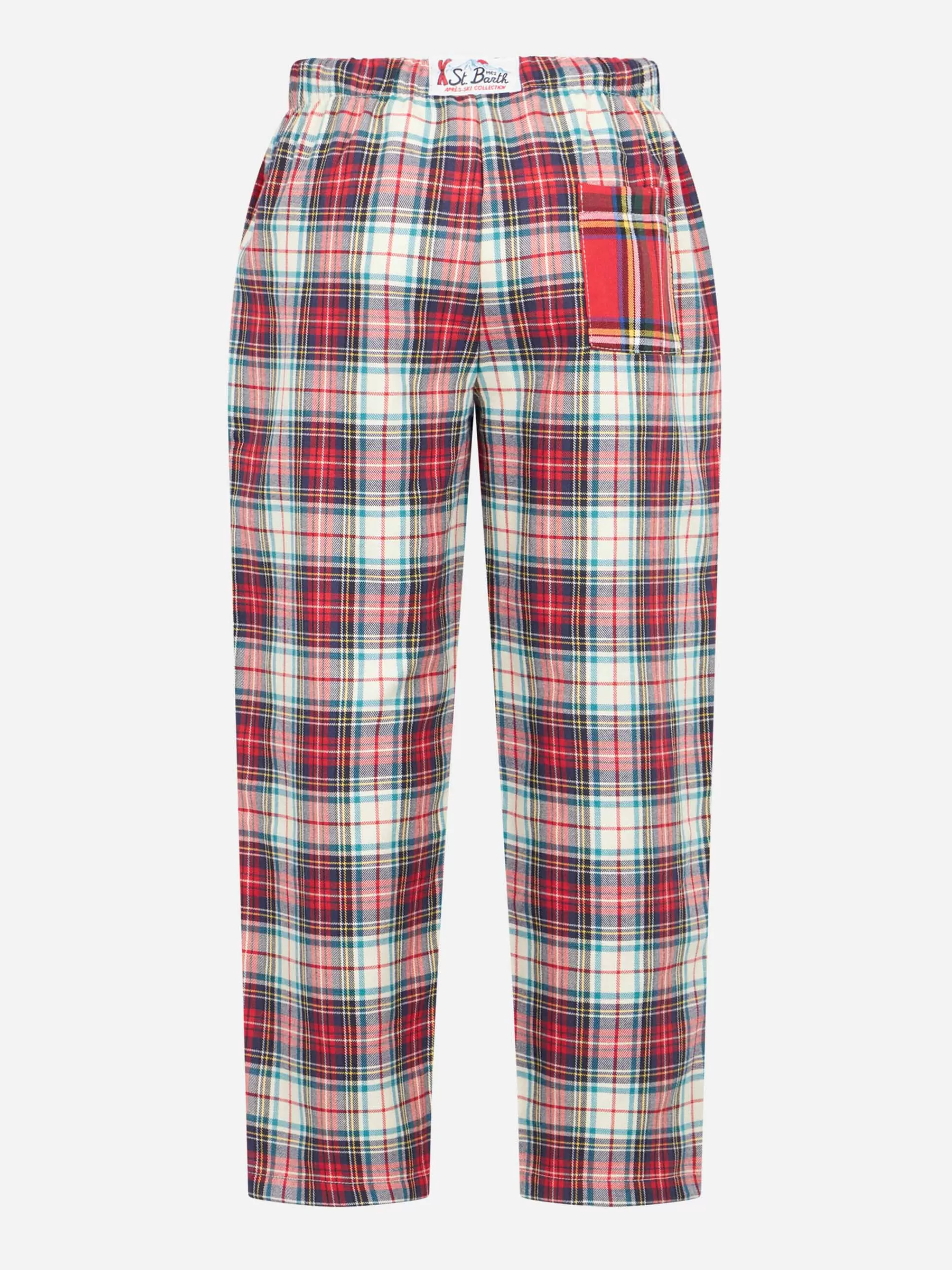 MC2 Saint Barth Kid pajama pants with tartan print Clearance