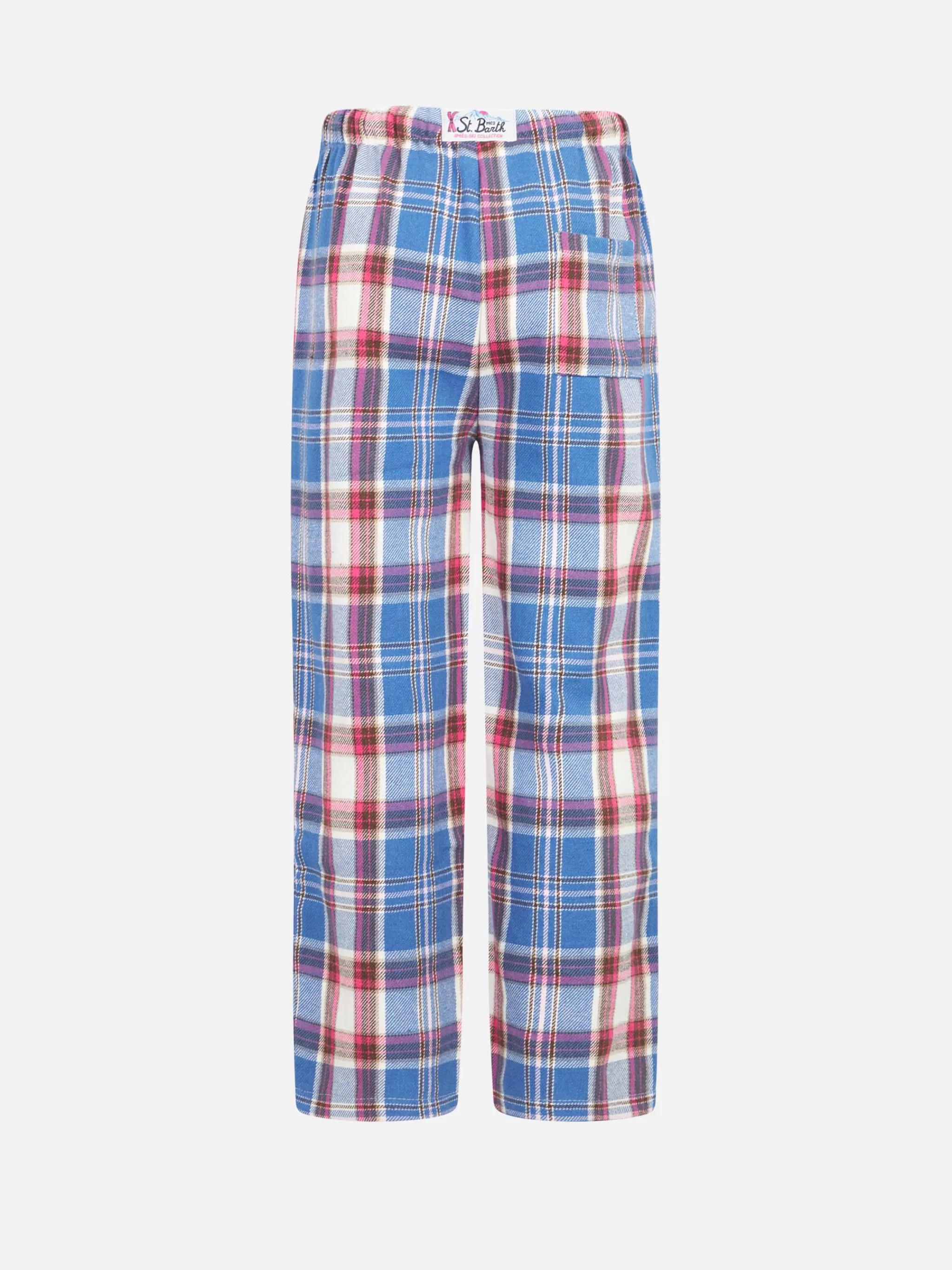 MC2 Saint Barth Kid pajama pants with tartan print Sale