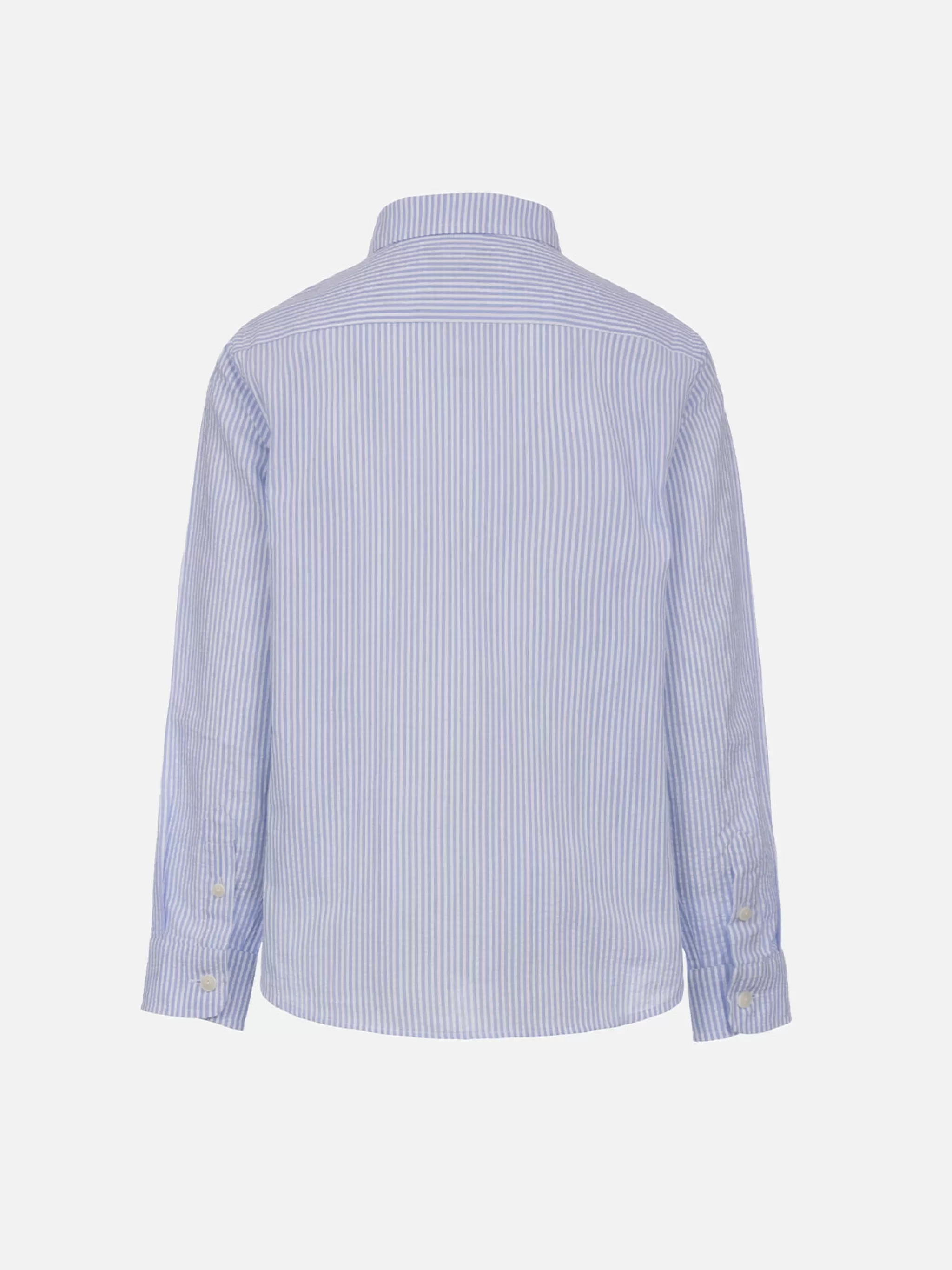 MC2 Saint Barth Kid striped seersucker cotton shirt Agnes Discount