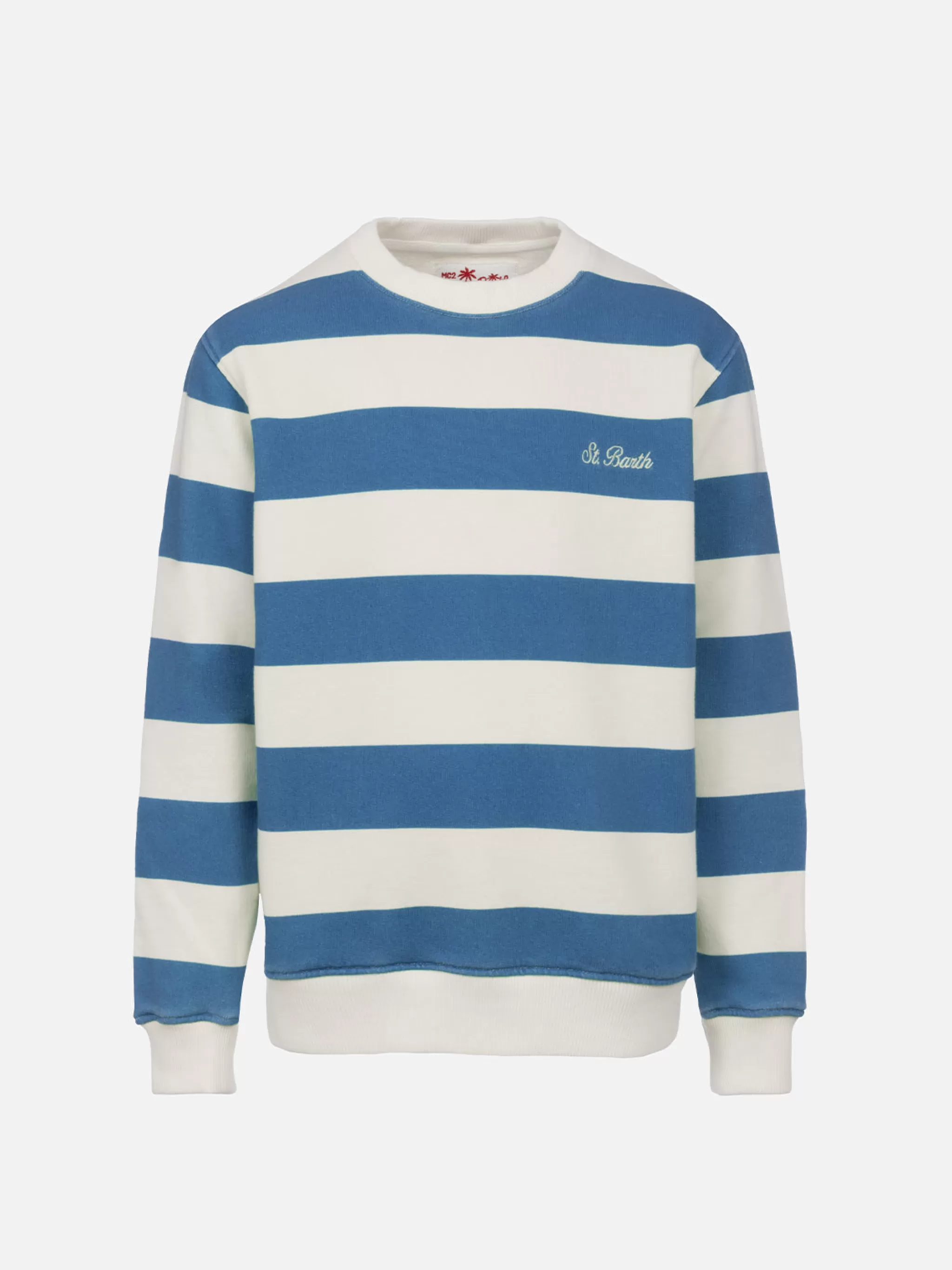 MC2 Saint Barth Kid striped sweatshirt Bobby with St. Barth embroidery Clearance