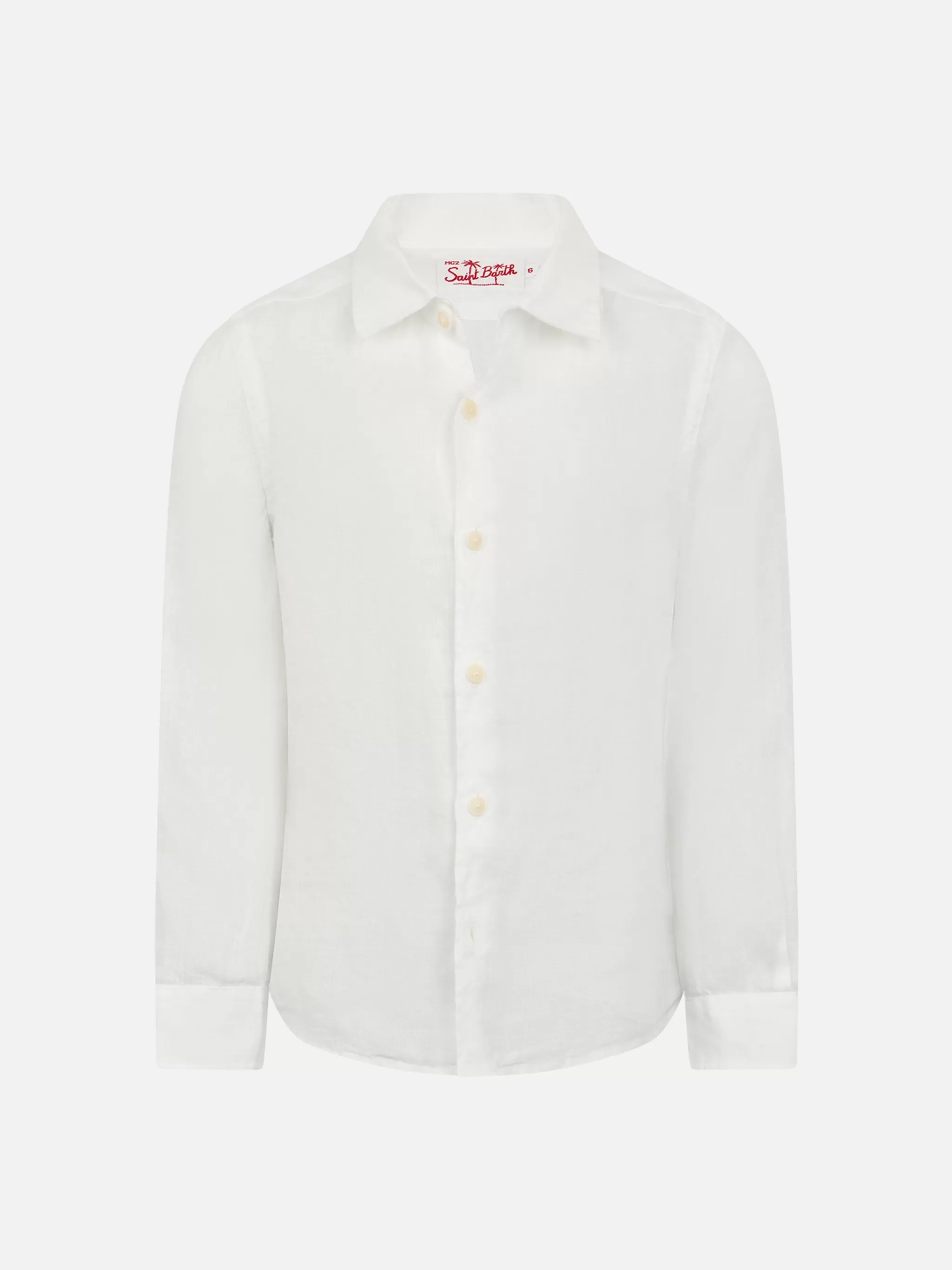 MC2 Saint Barth Kid white linen shirt Agnes Cheap