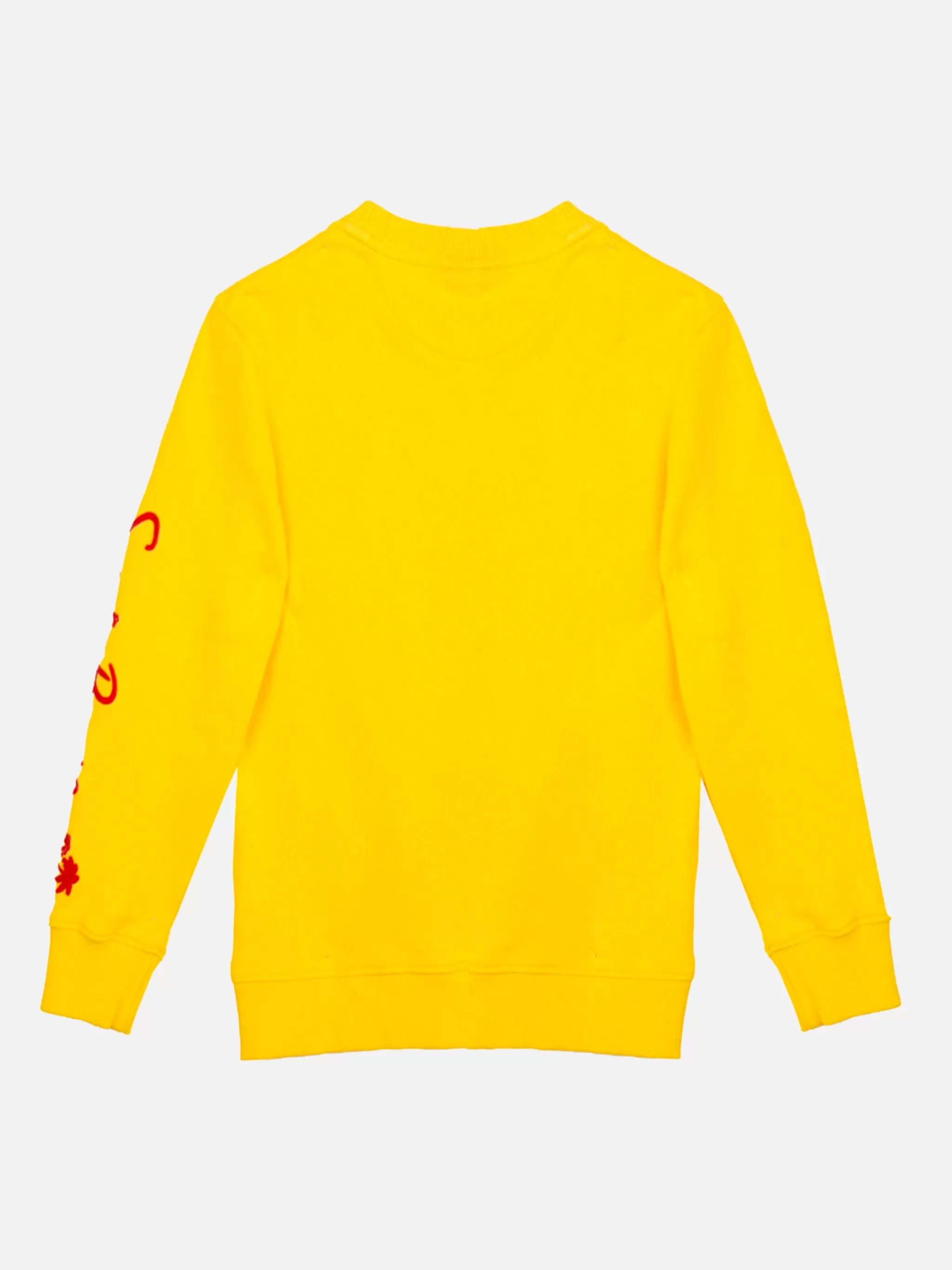 MC2 Saint Barth Kid yellow cotton sweatshirt with embroidery Best Sale