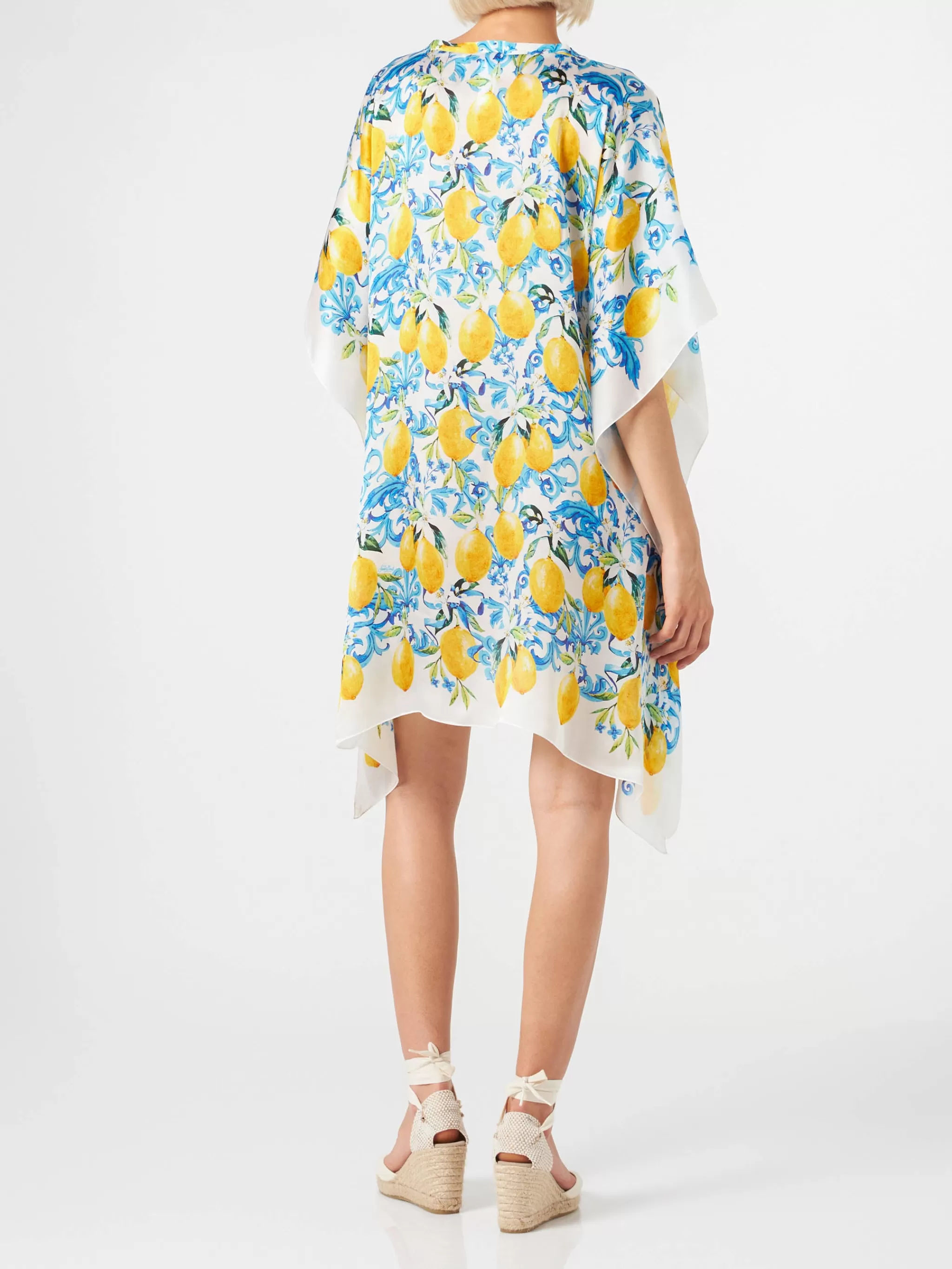 MC2 Saint Barth Lemons and maiolica print silk caftan Cheap