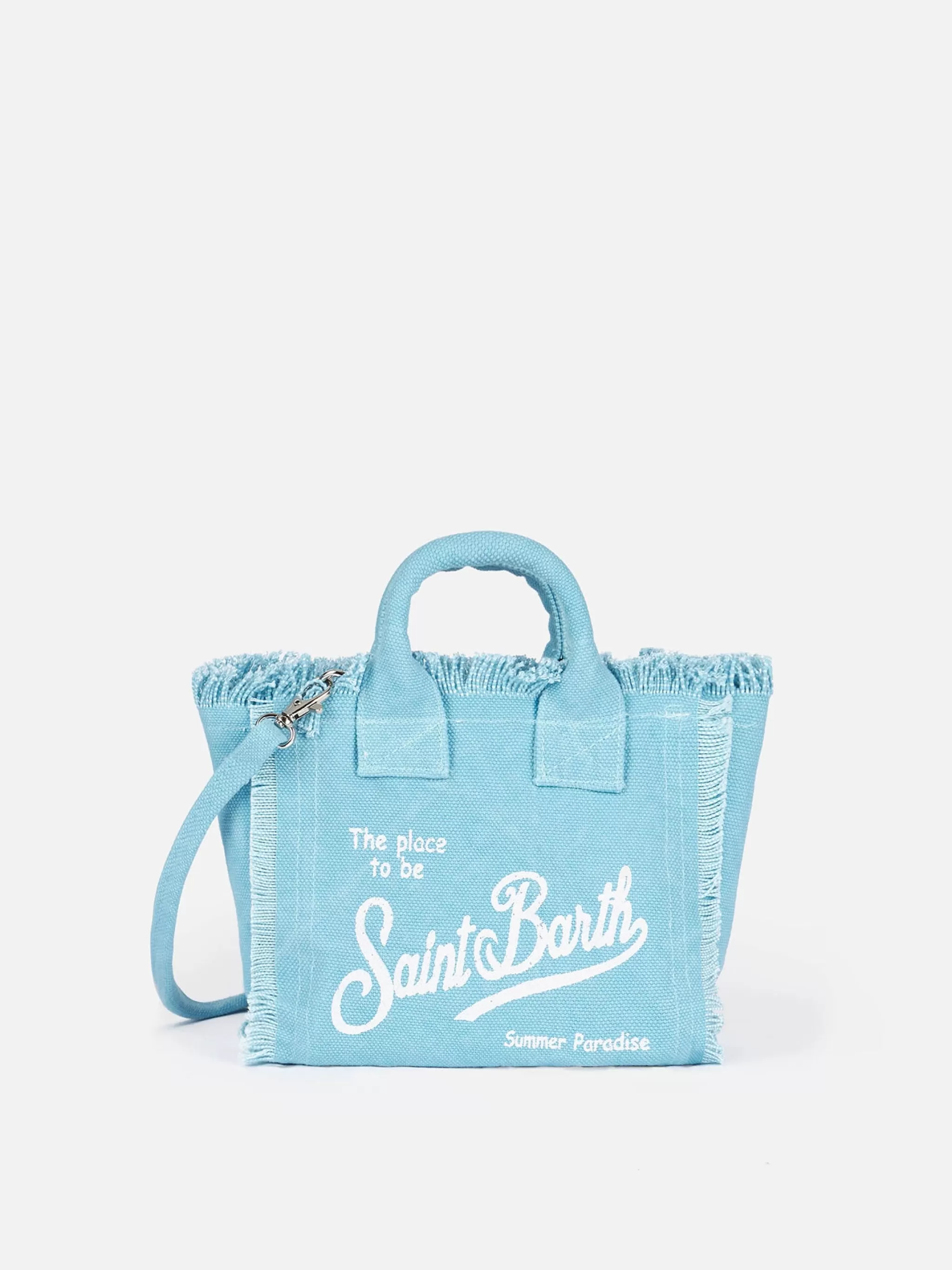 MC2 Saint Barth Light blue cotton canvas Mini Vanity bag Shop