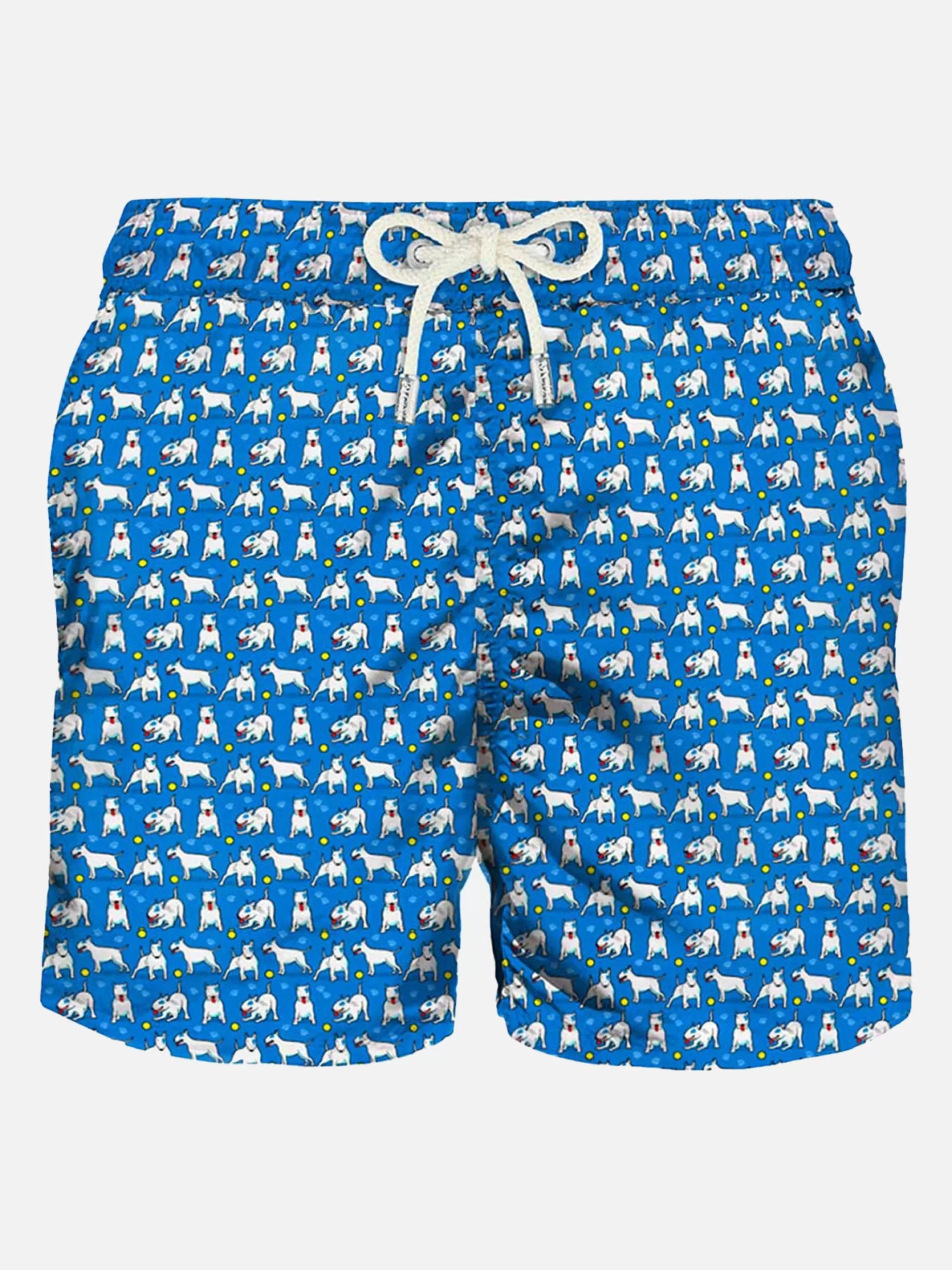 MC2 Saint Barth Light fabric man swim shorts bull terrier print New