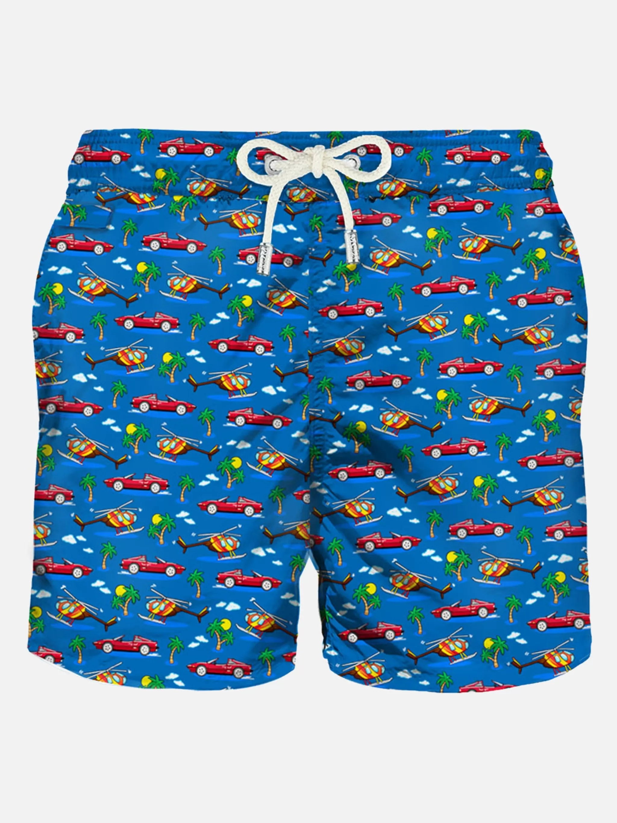 MC2 Saint Barth Light fabric man swim shorts cars print Shop