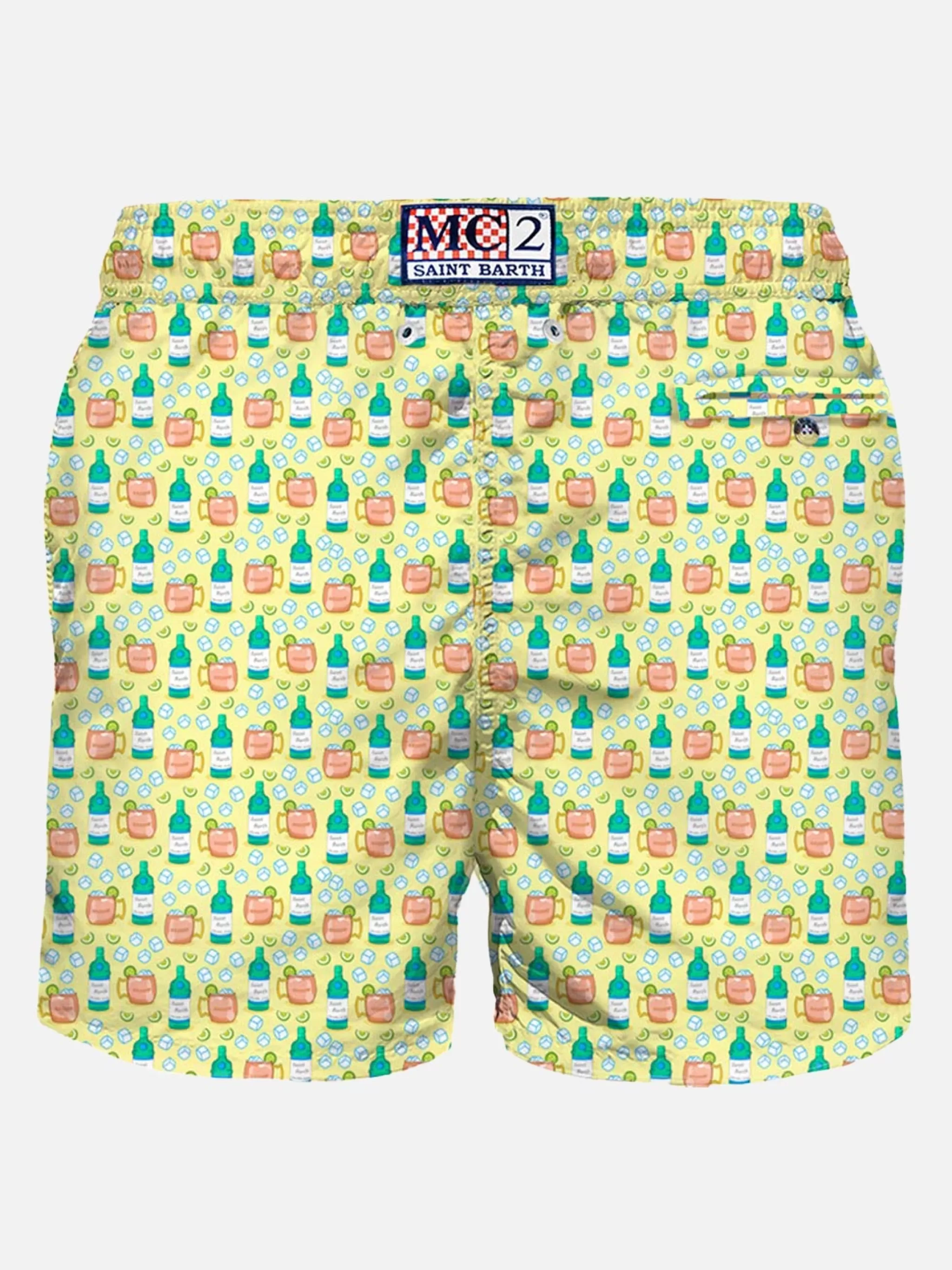 MC2 Saint Barth Light fabric man swim shorts cocktail print Outlet