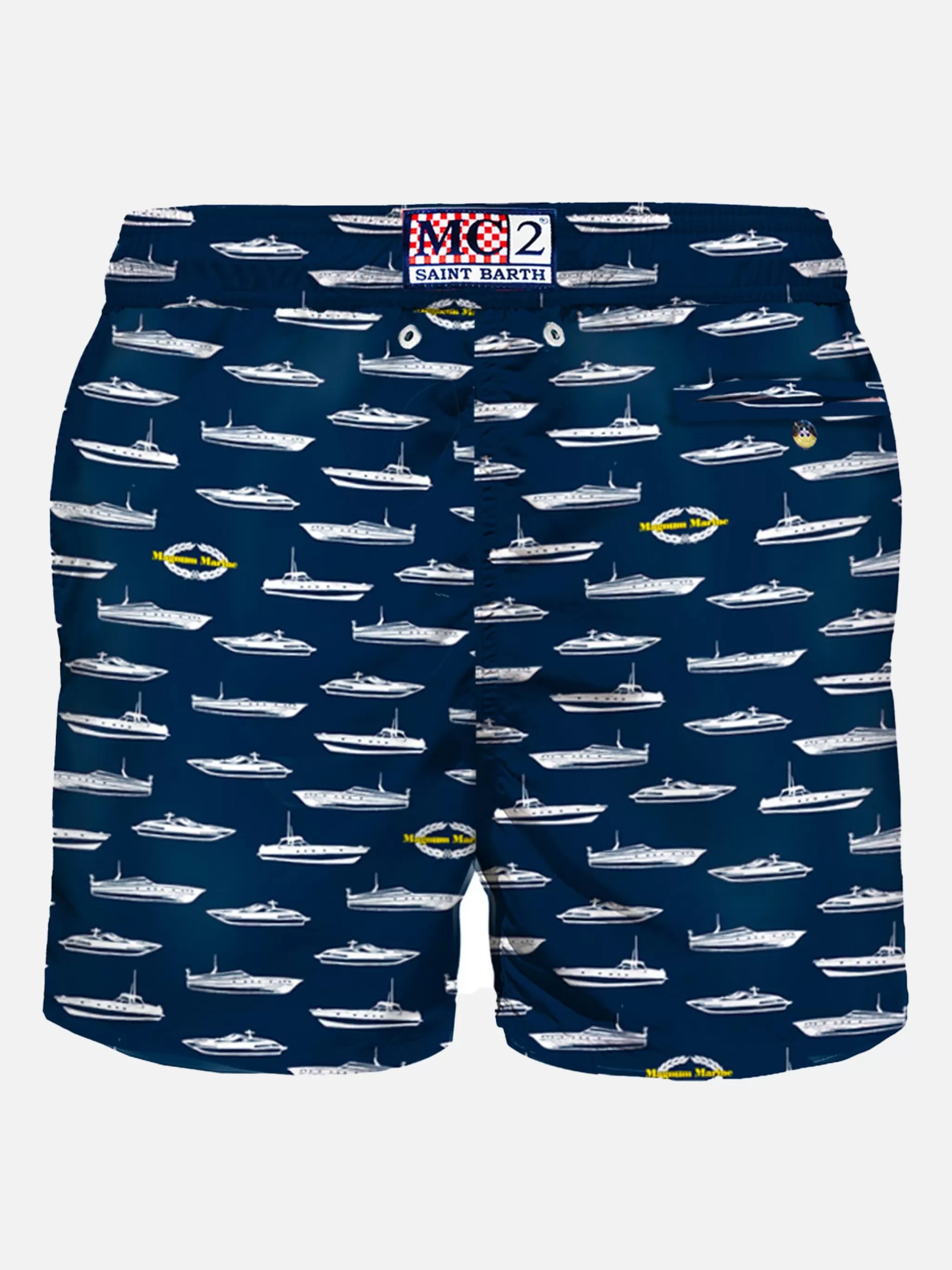 MC2 Saint Barth Light fabric man swim shorts yacht print Cheap