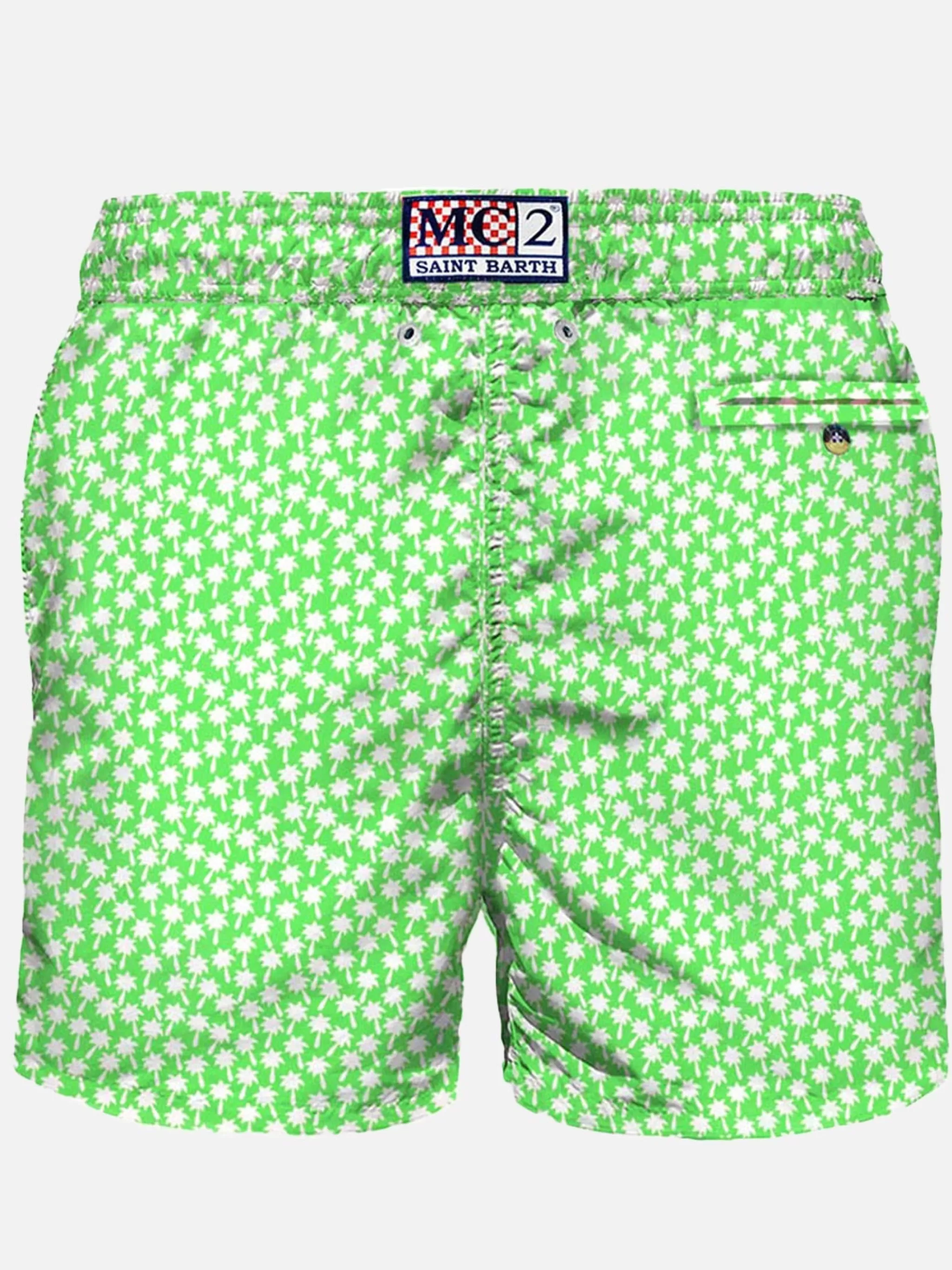 MC2 Saint Barth Light fabric swim shorts palms print Cheap