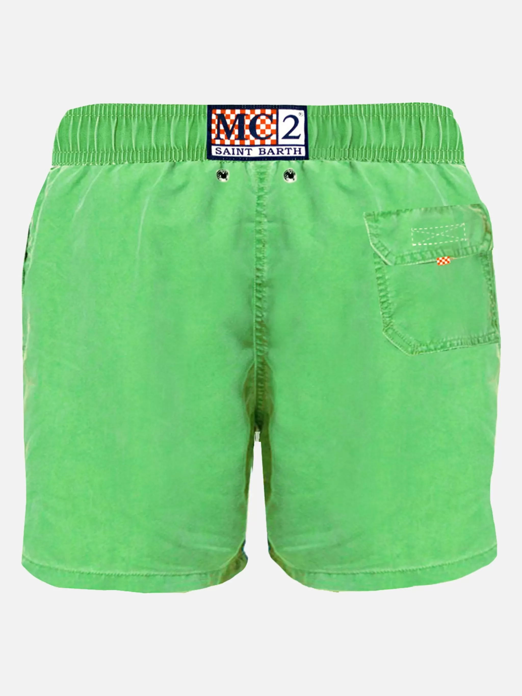 MC2 Saint Barth Light green delavè man's swim shorts Cheap