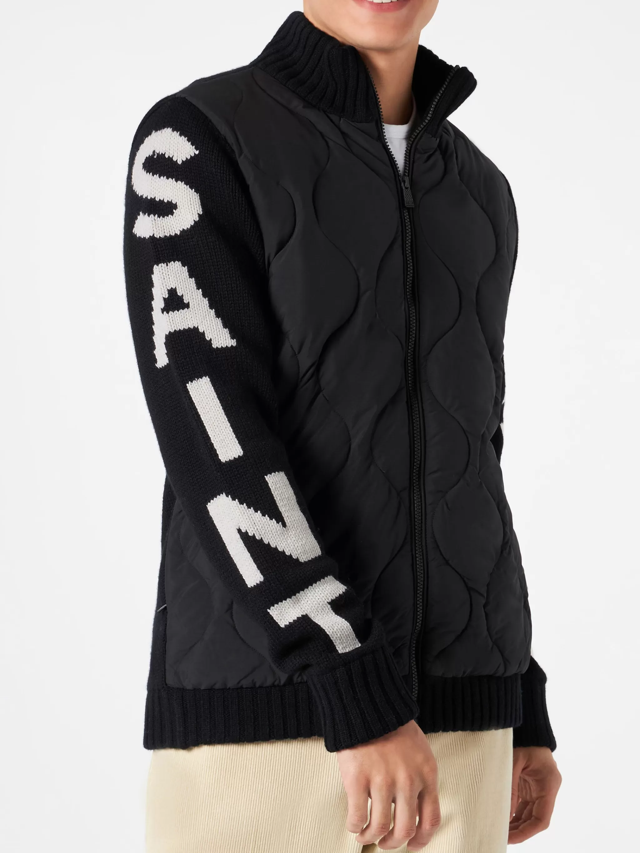 MC2 Saint Barth Man black padded jacket New