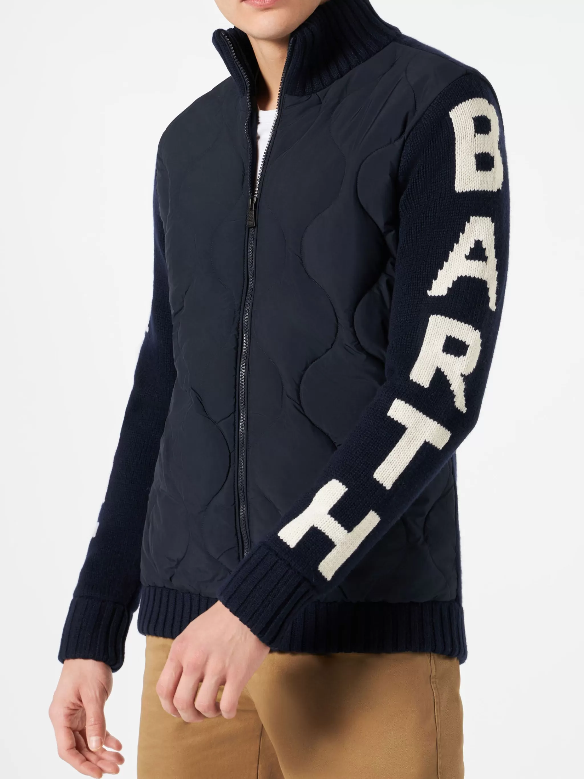 MC2 Saint Barth Man blue padded jacket Discount