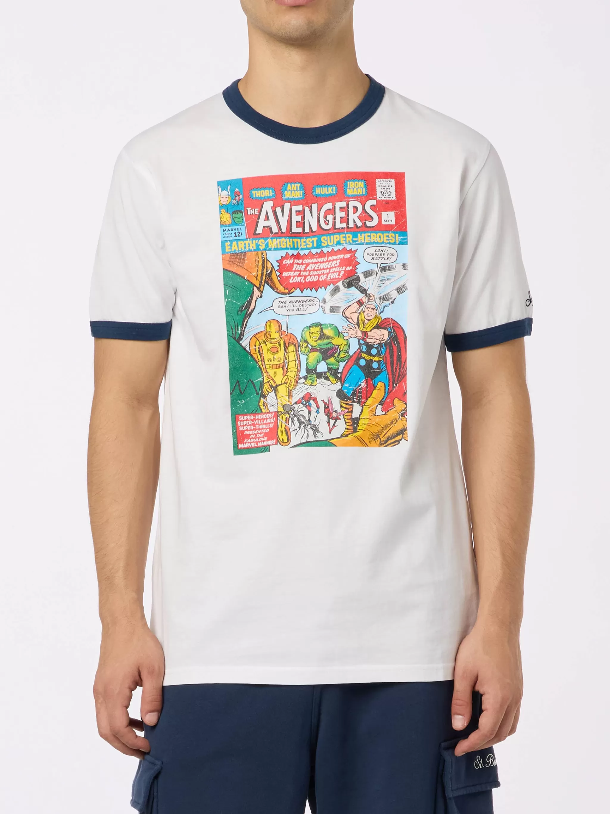 MC2 Saint Barth Man cotton t-shirt with Avengers print | MARVEL SPECIAL EDITION Best