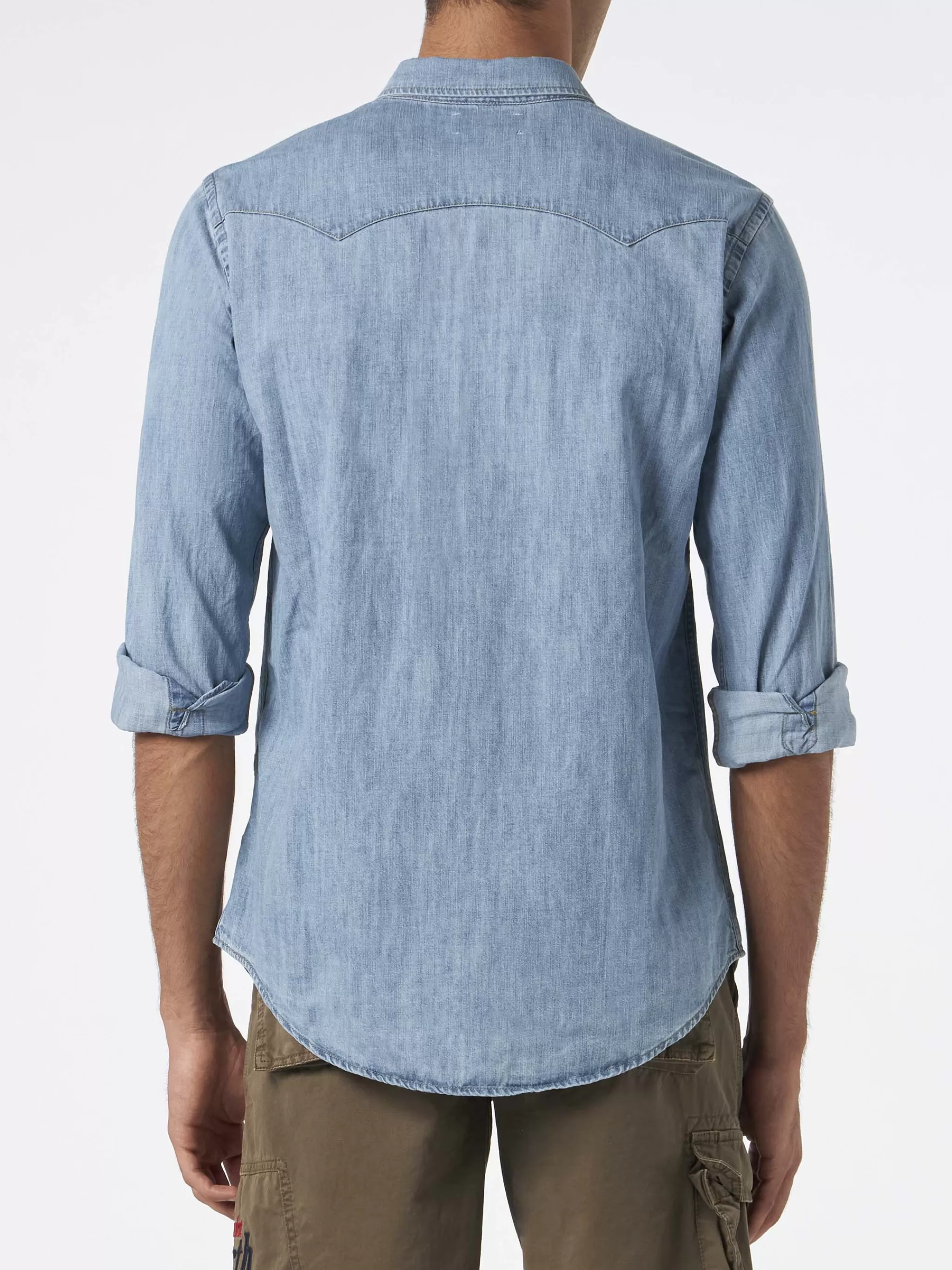 MC2 Saint Barth Man denim cotton shirt Online