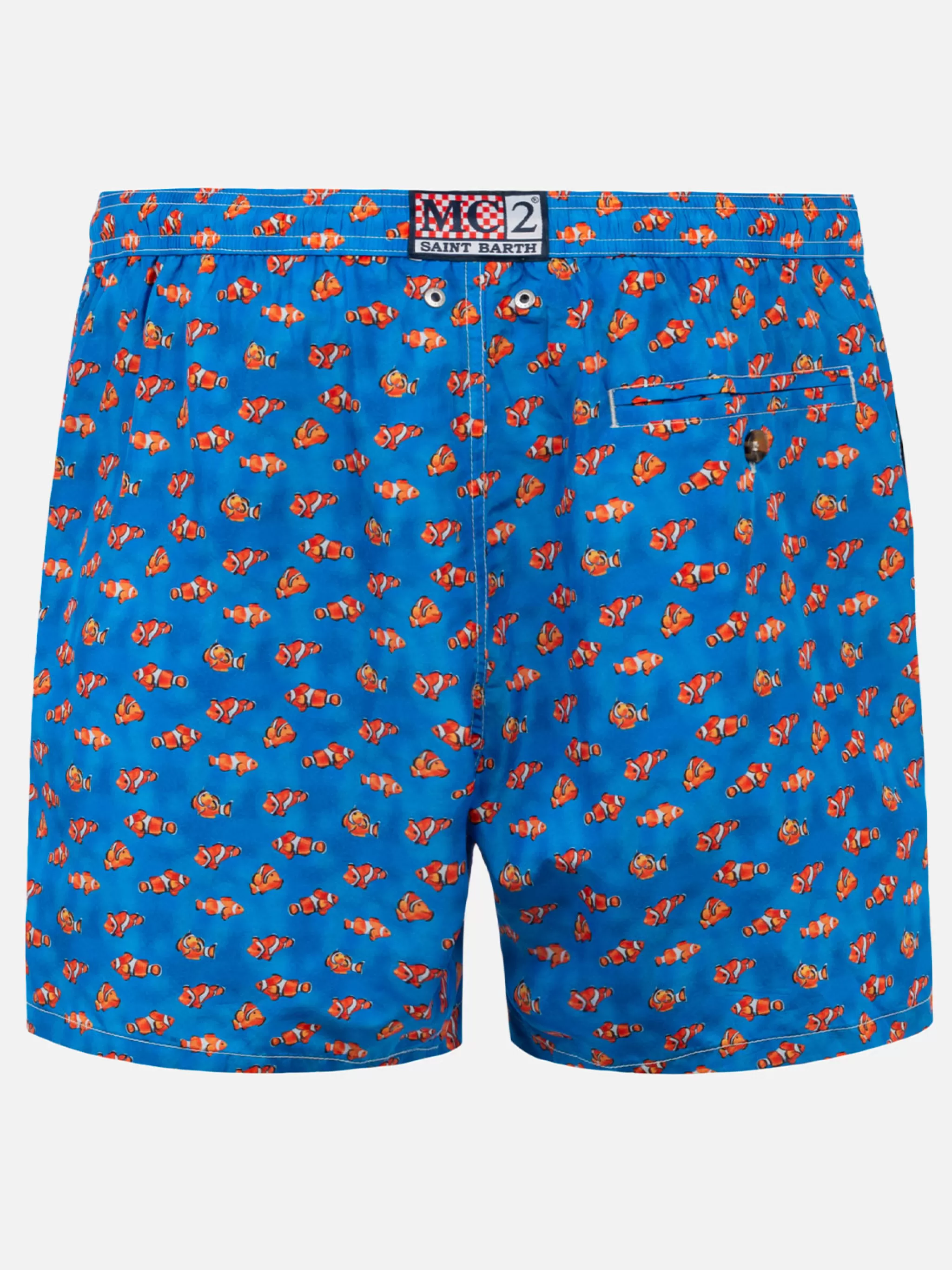 MC2 Saint Barth Man light fabric swim shorts with clownfish print Flash Sale