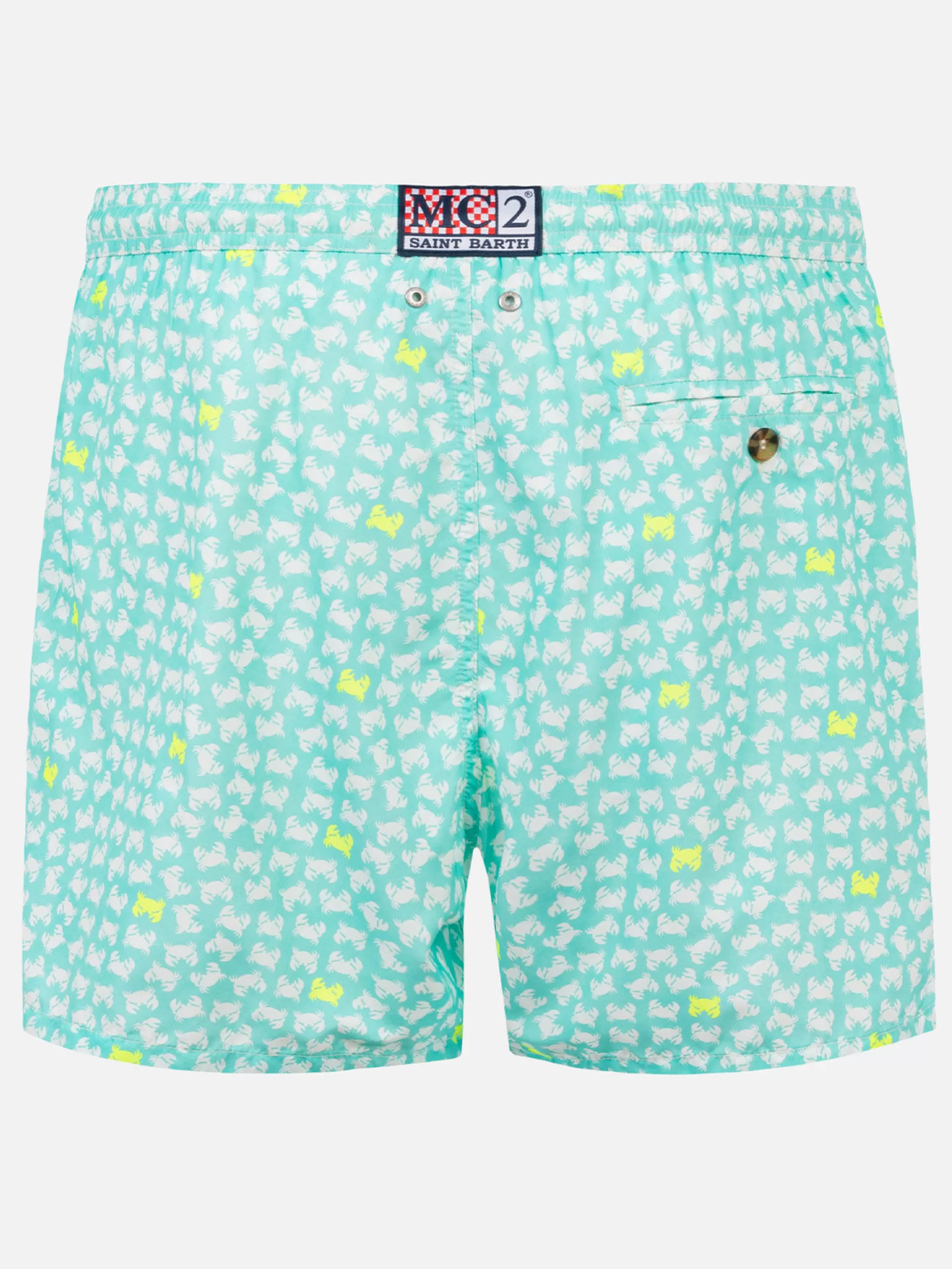 MC2 Saint Barth Man light fabric swim shorts with crabs print Best