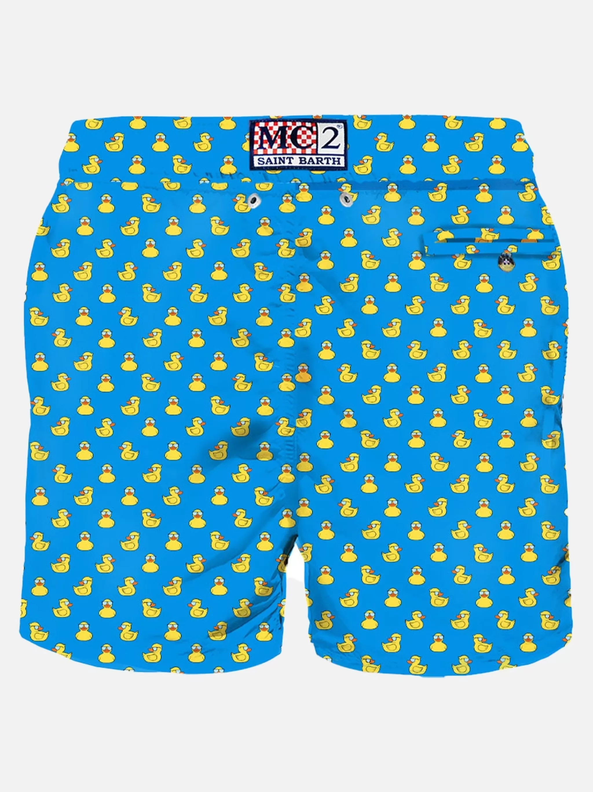 MC2 Saint Barth Man light fabric swim shorts with ducky print Cheap