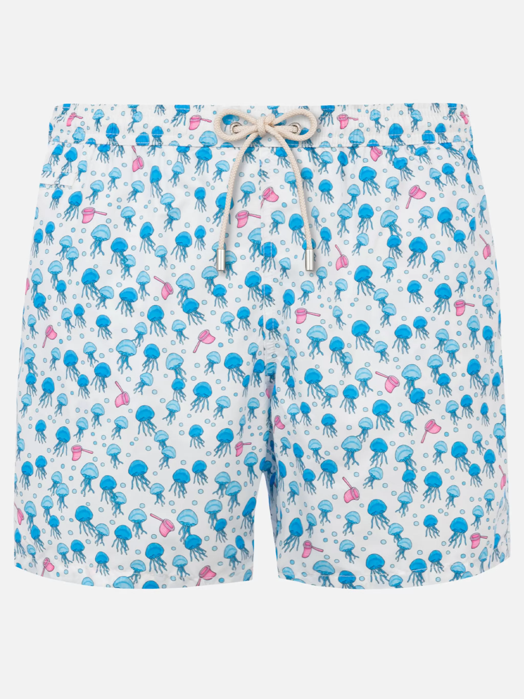 MC2 Saint Barth Man light fabric swim shorts with jellyfish print Hot