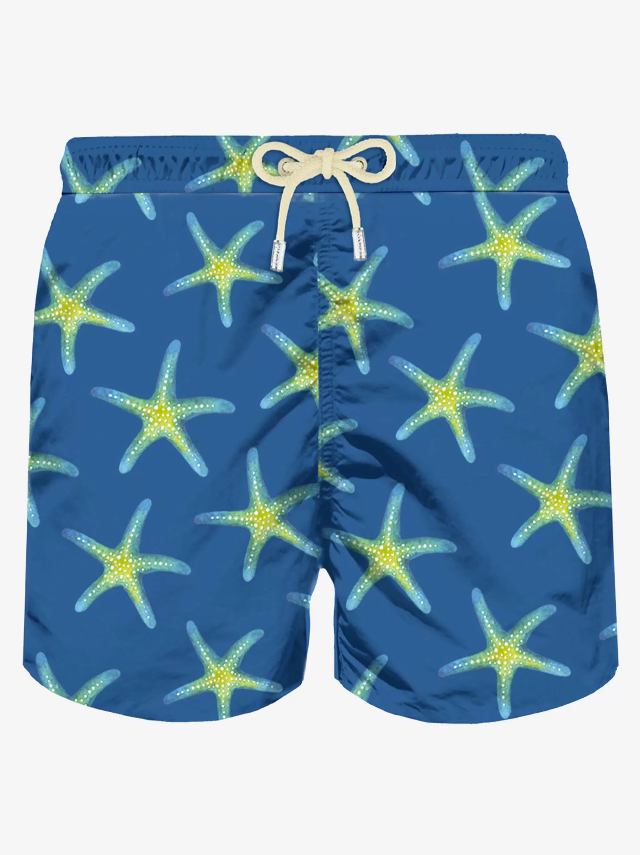 MC2 Saint Barth Man light fabric swim shorts with marine print Discount