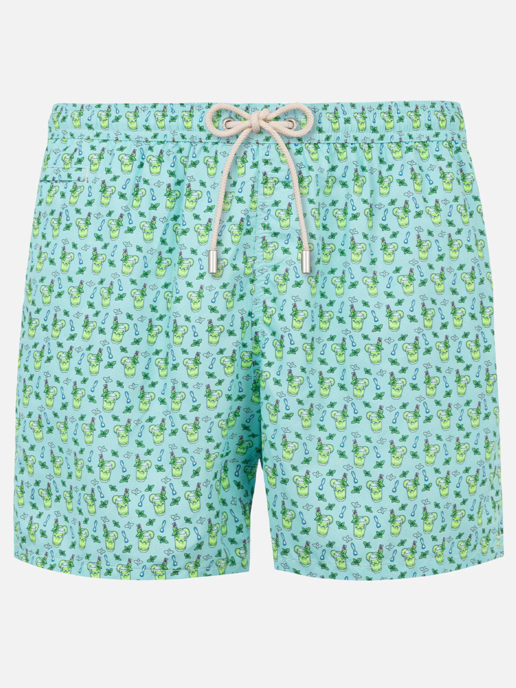 MC2 Saint Barth Man light fabric swim shorts with Mojito print New