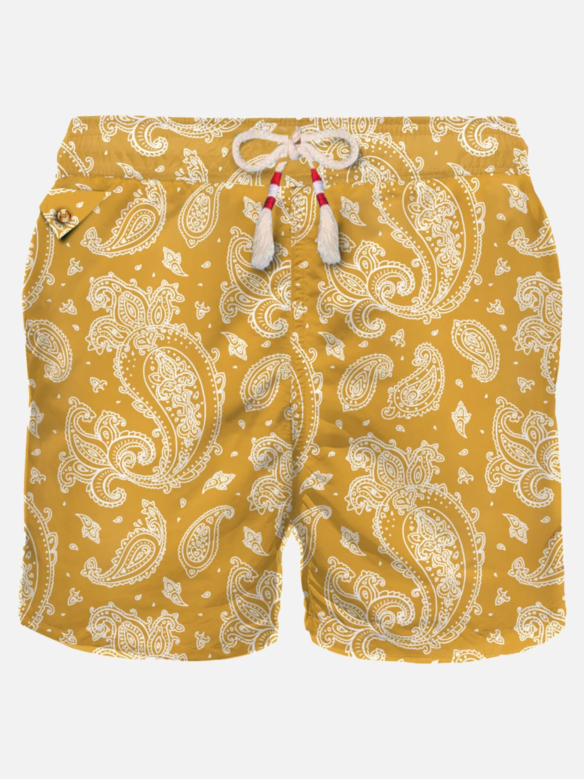 MC2 Saint Barth Man light fabric swim shorts with paisley print Discount