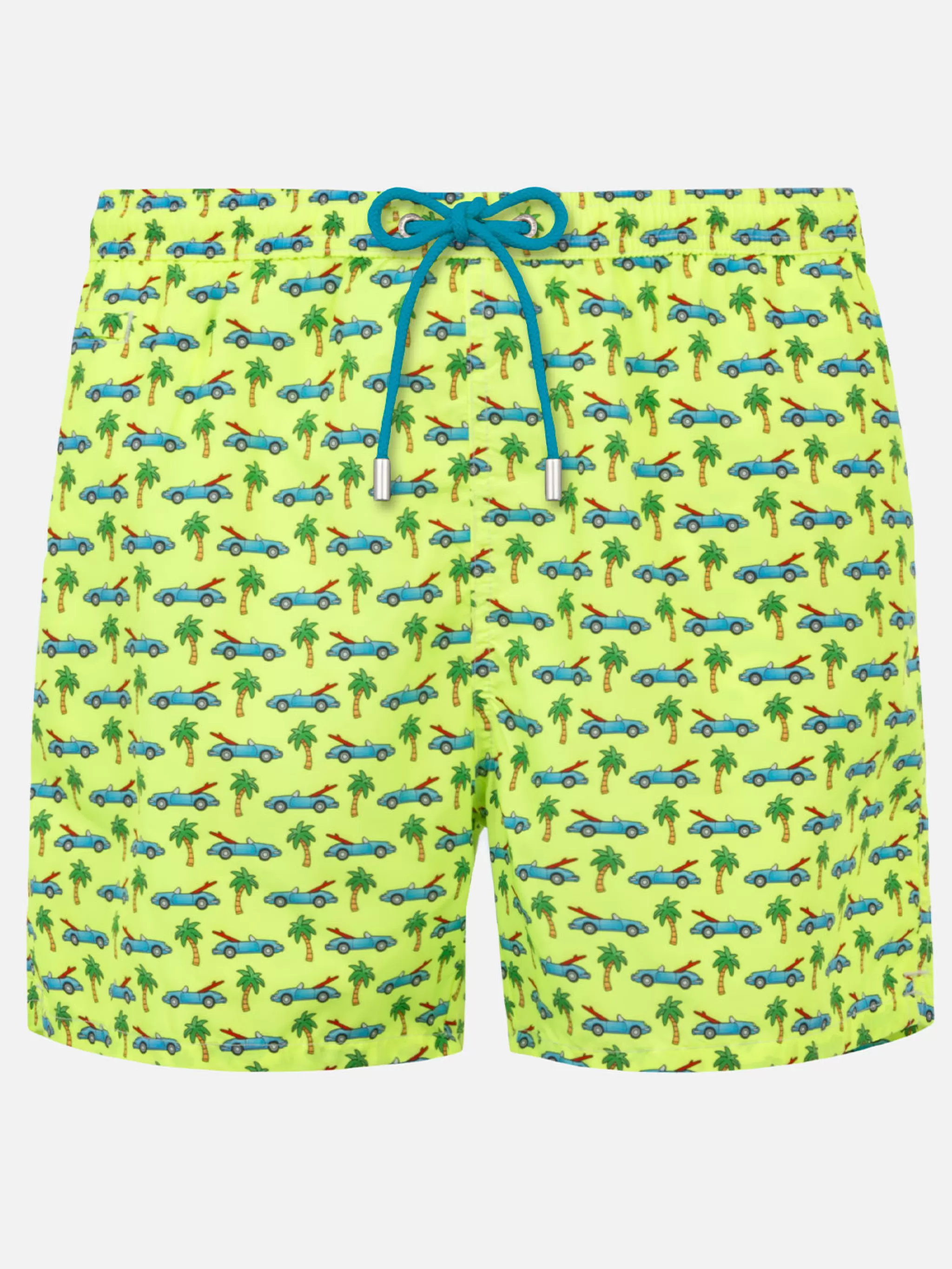 MC2 Saint Barth Man light fabric swim shorts with surfcar print Online