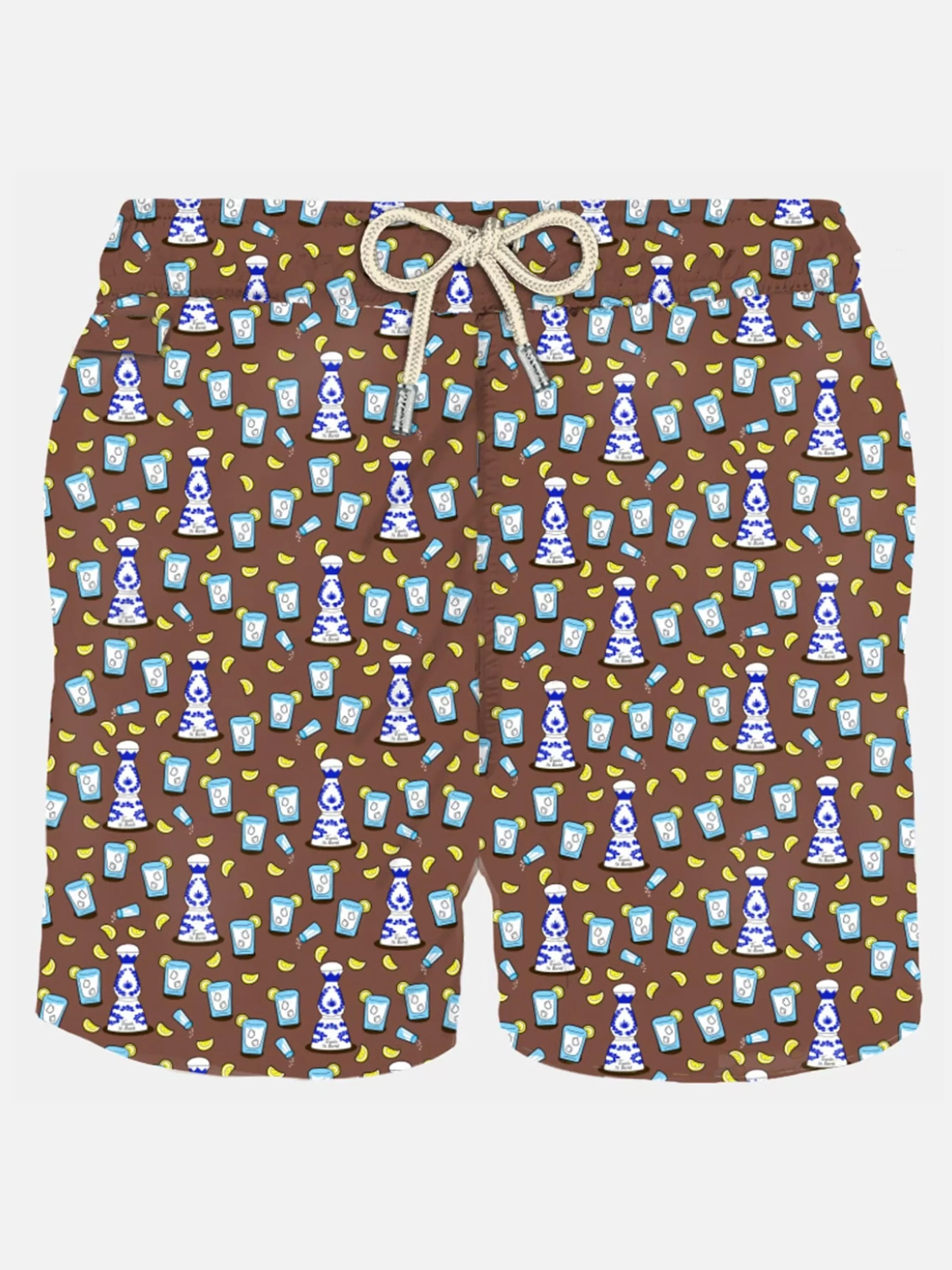 MC2 Saint Barth Man light fabric swim shorts with tequila print Fashion