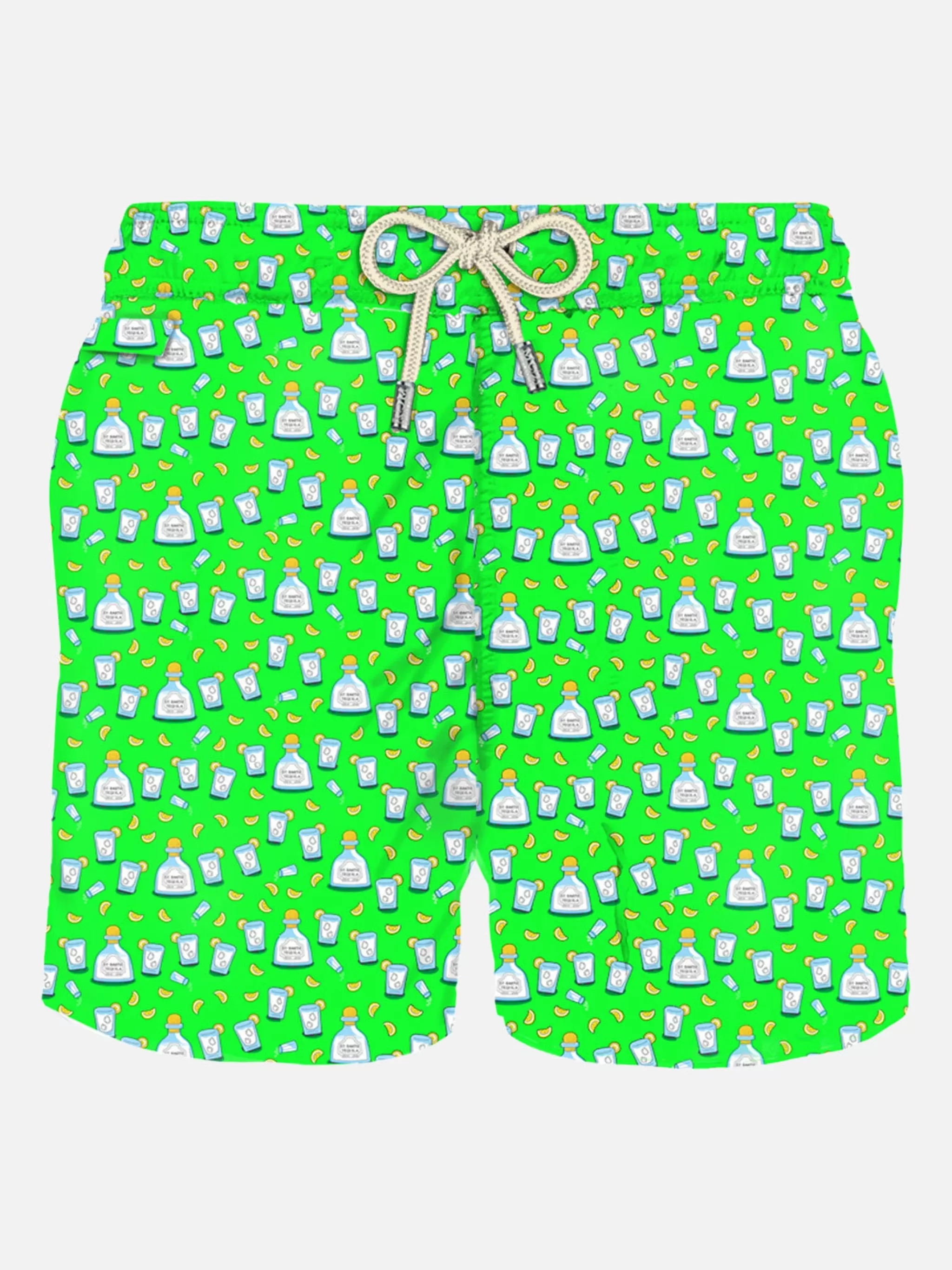 MC2 Saint Barth Man light fabric swim shorts with tequila print Cheap