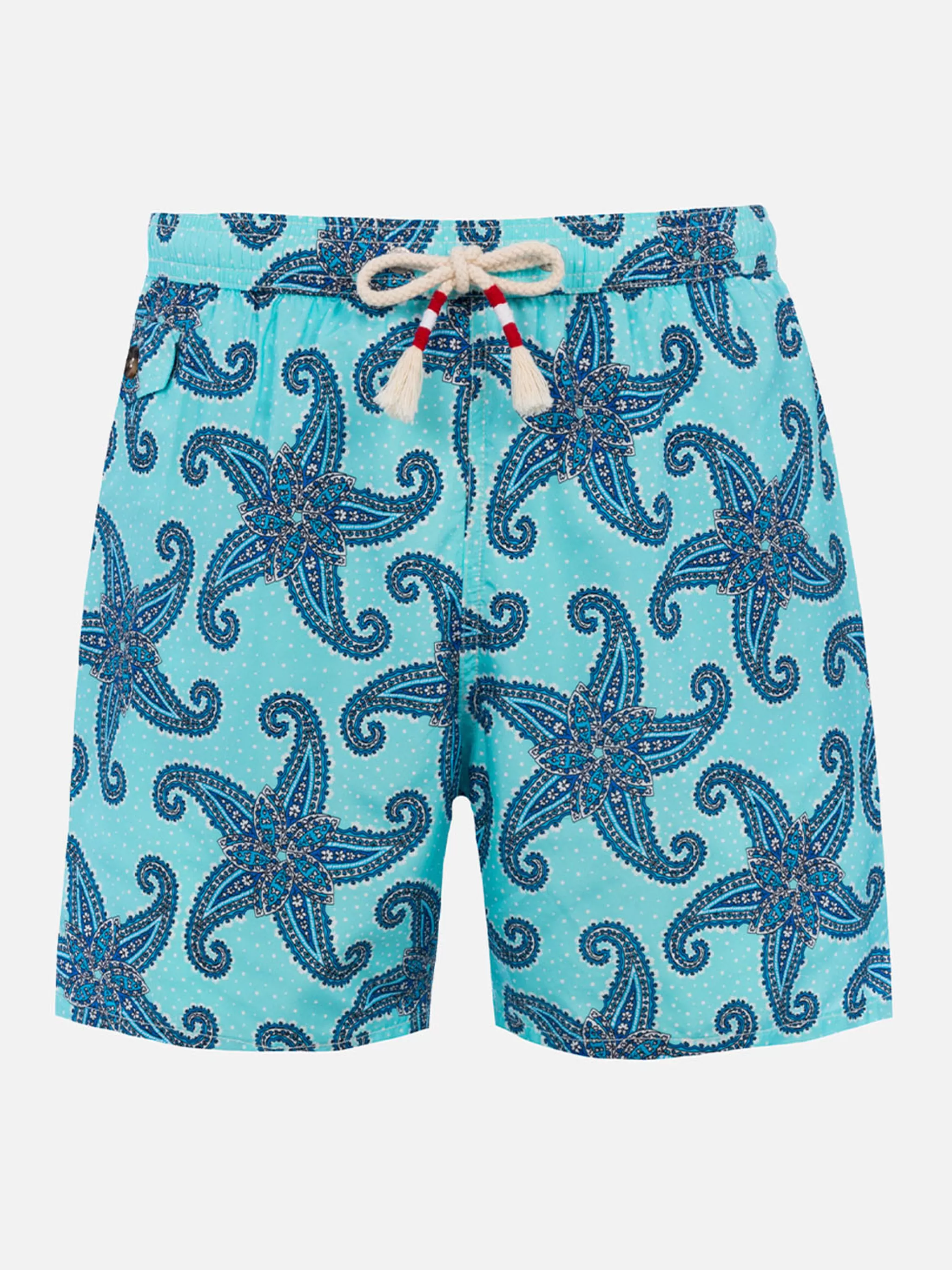 MC2 Saint Barth Man lightweight fabric swim-shorts Lighting 70 with paisley print New