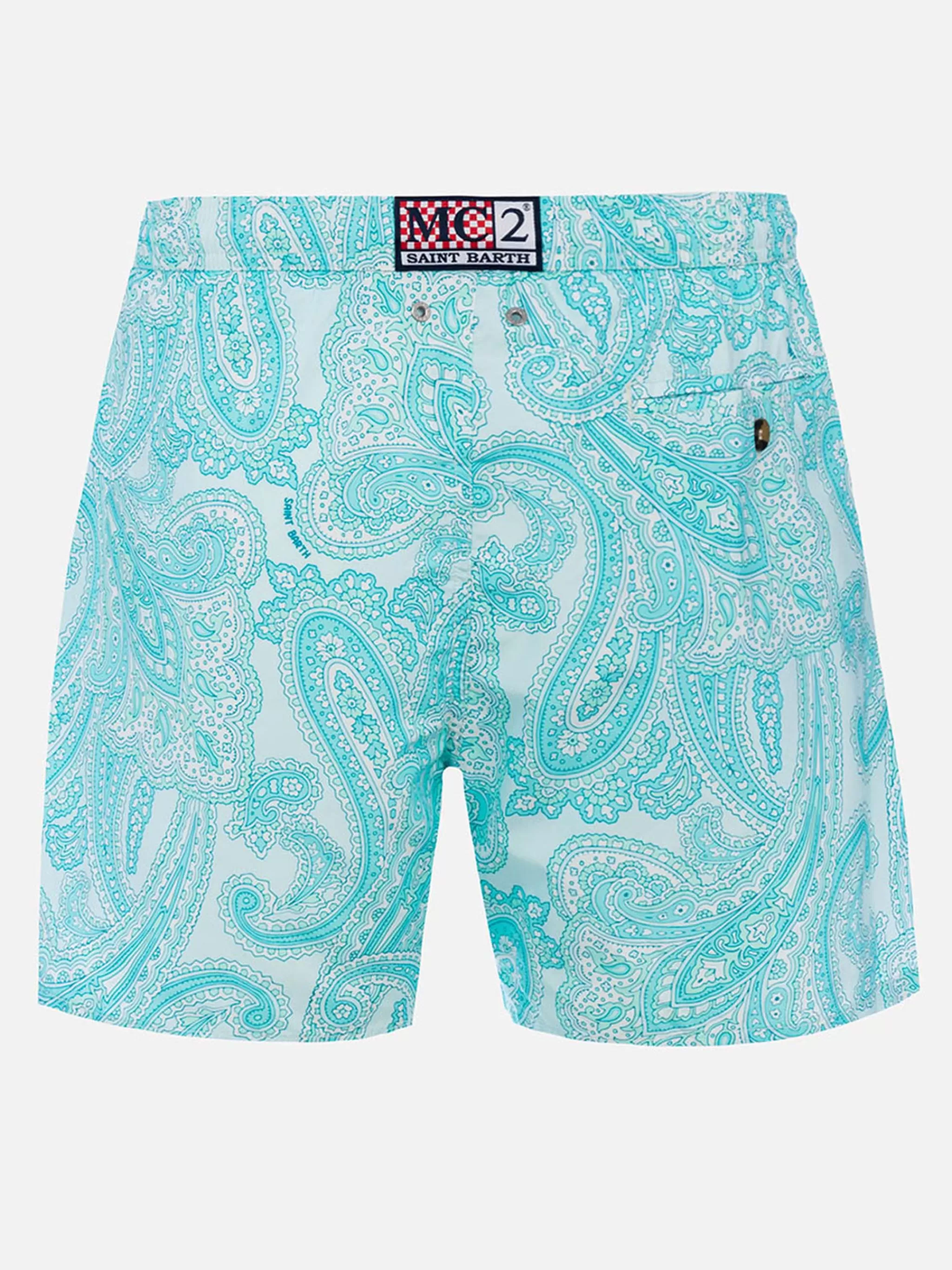 MC2 Saint Barth Man lightweight fabric swim-shorts Lighting 70 with paisley print Online