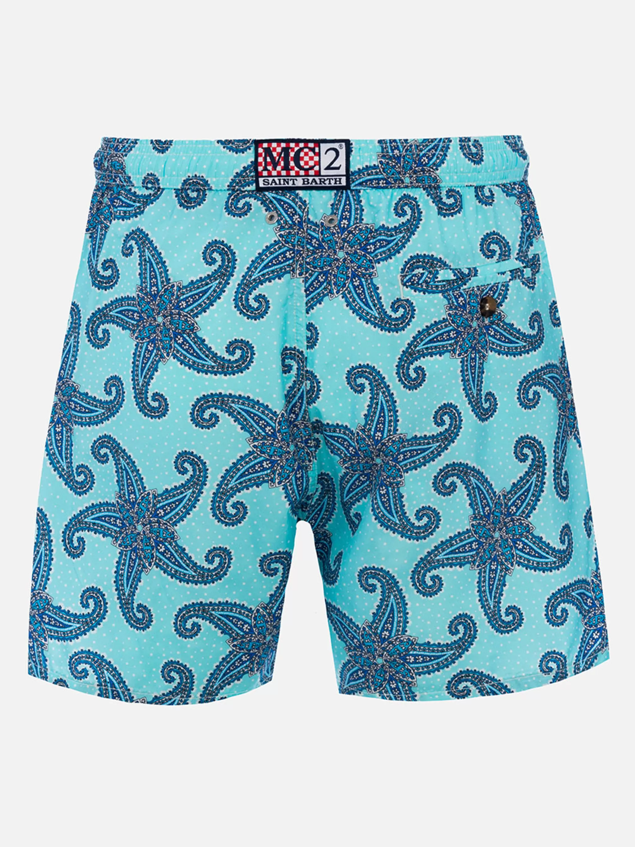 MC2 Saint Barth Man lightweight fabric swim-shorts Lighting 70 with paisley print New