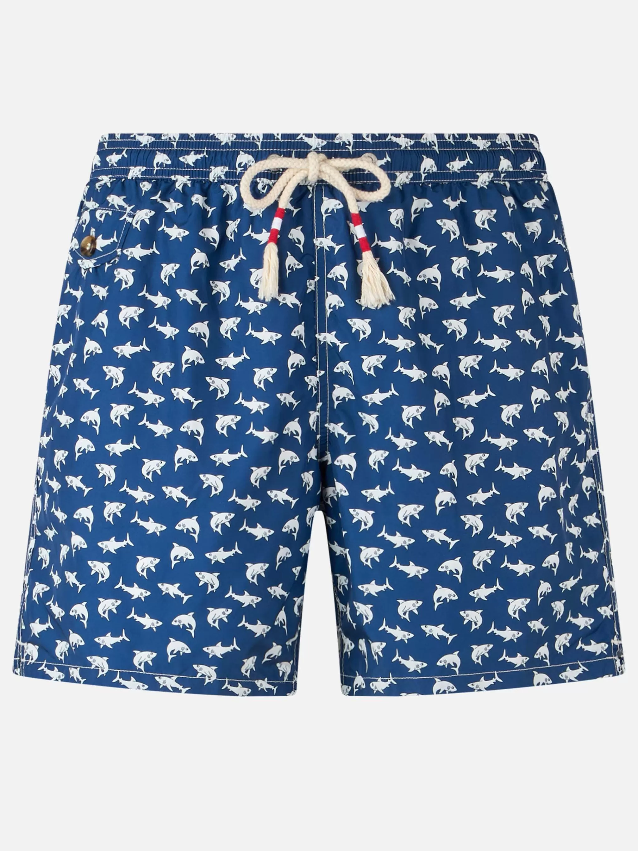 MC2 Saint Barth Man lightweight fabric swim-shorts Lighting 70 with sharks print Shop