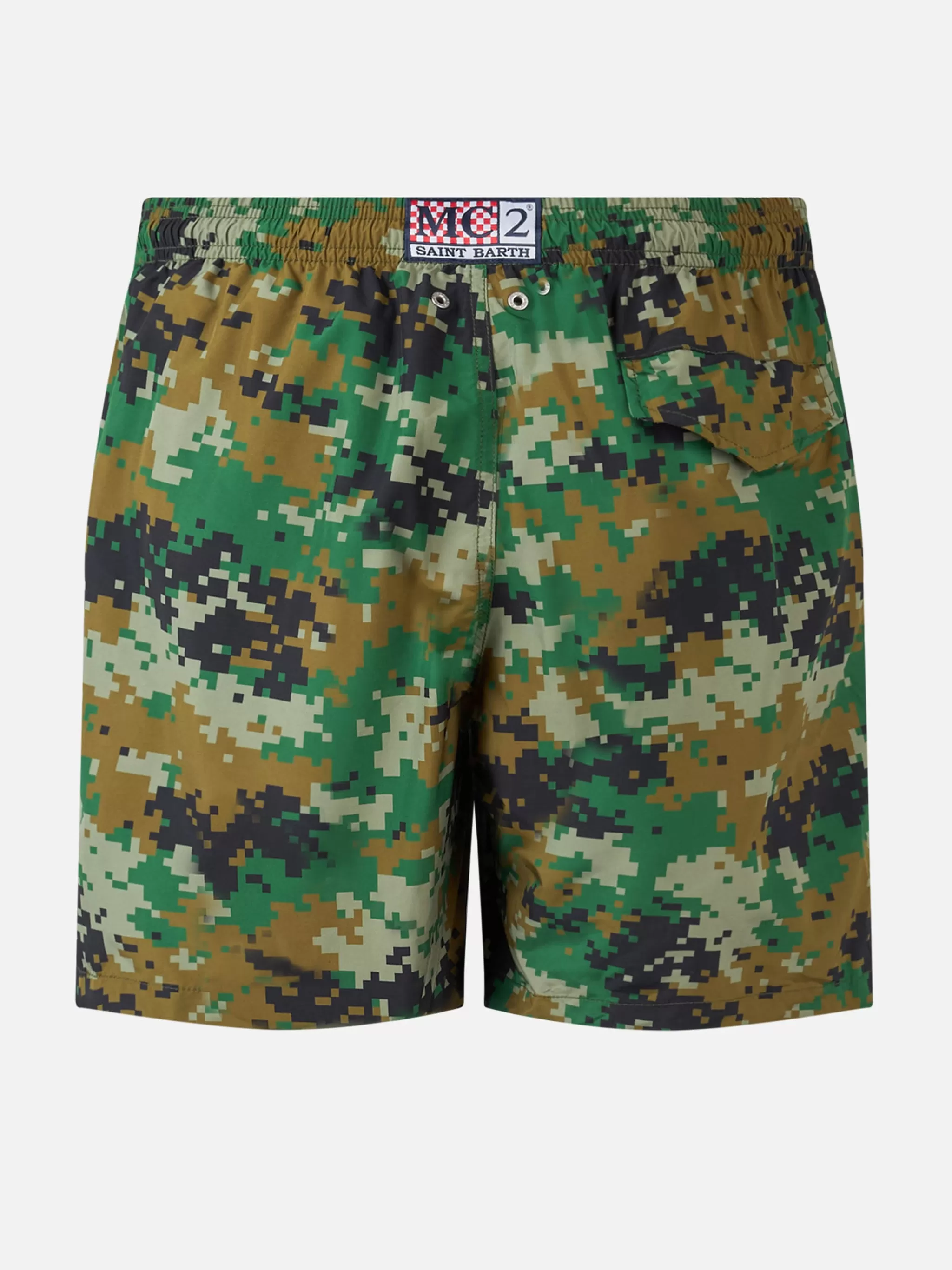 MC2 Saint Barth Man lightweight fabric swim-shorts Lighting with camouflage print Cheap