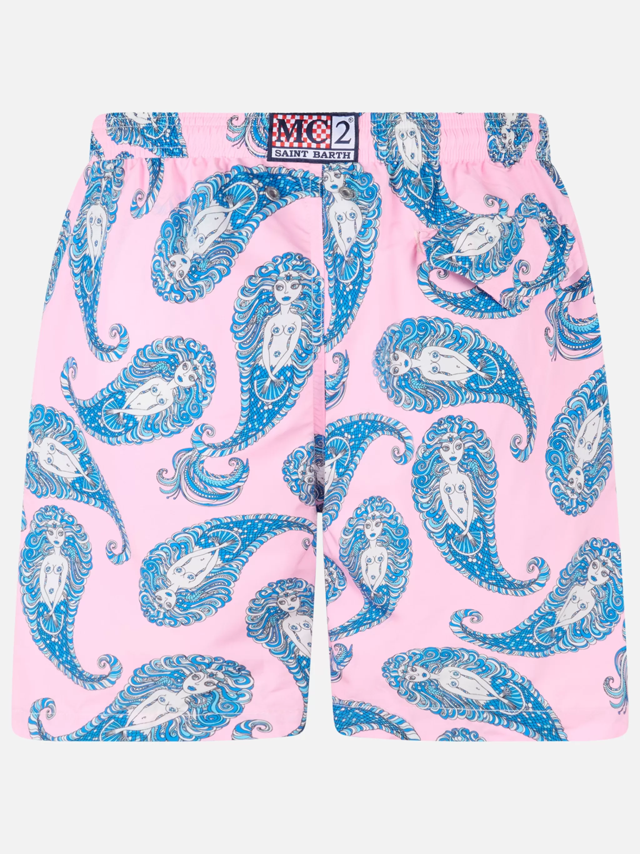 MC2 Saint Barth Man lightweight fabric swim-shorts Lighting with paisley print Best Sale