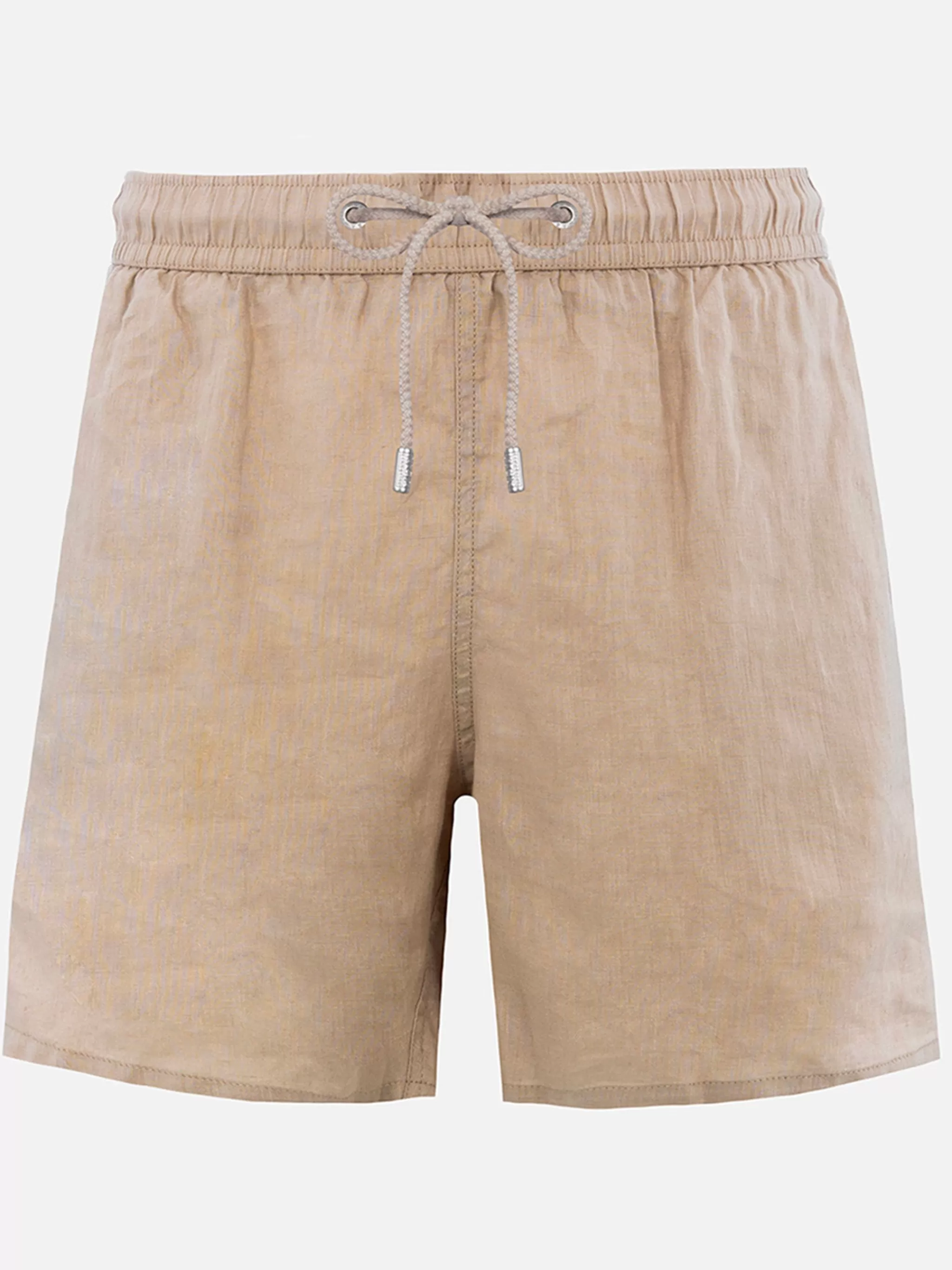 MC2 Saint Barth Man mid-length beige linen swim-shorts Gustavia New